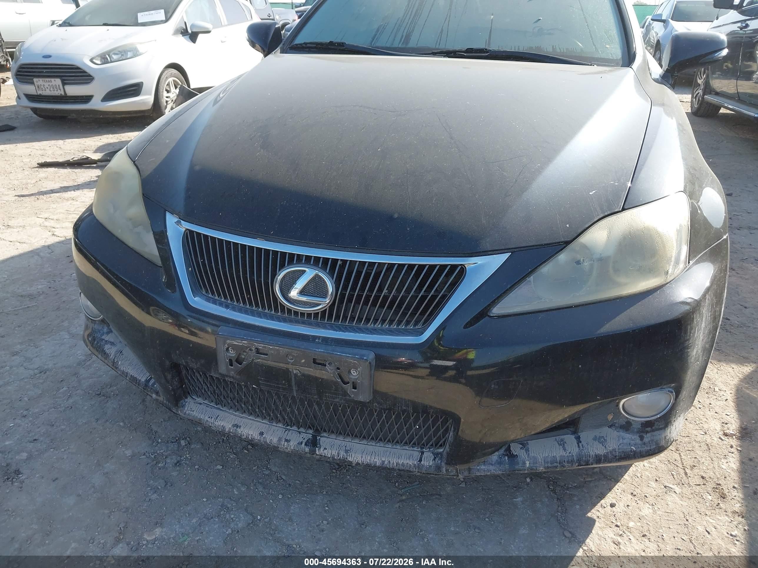 2010 Lexus Is 250c   Black vin: JTHFF2C25A2504372