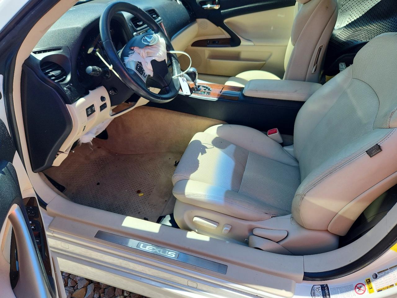 2013 Lexus Is 250 White vin: JTHFF2C25D2529292