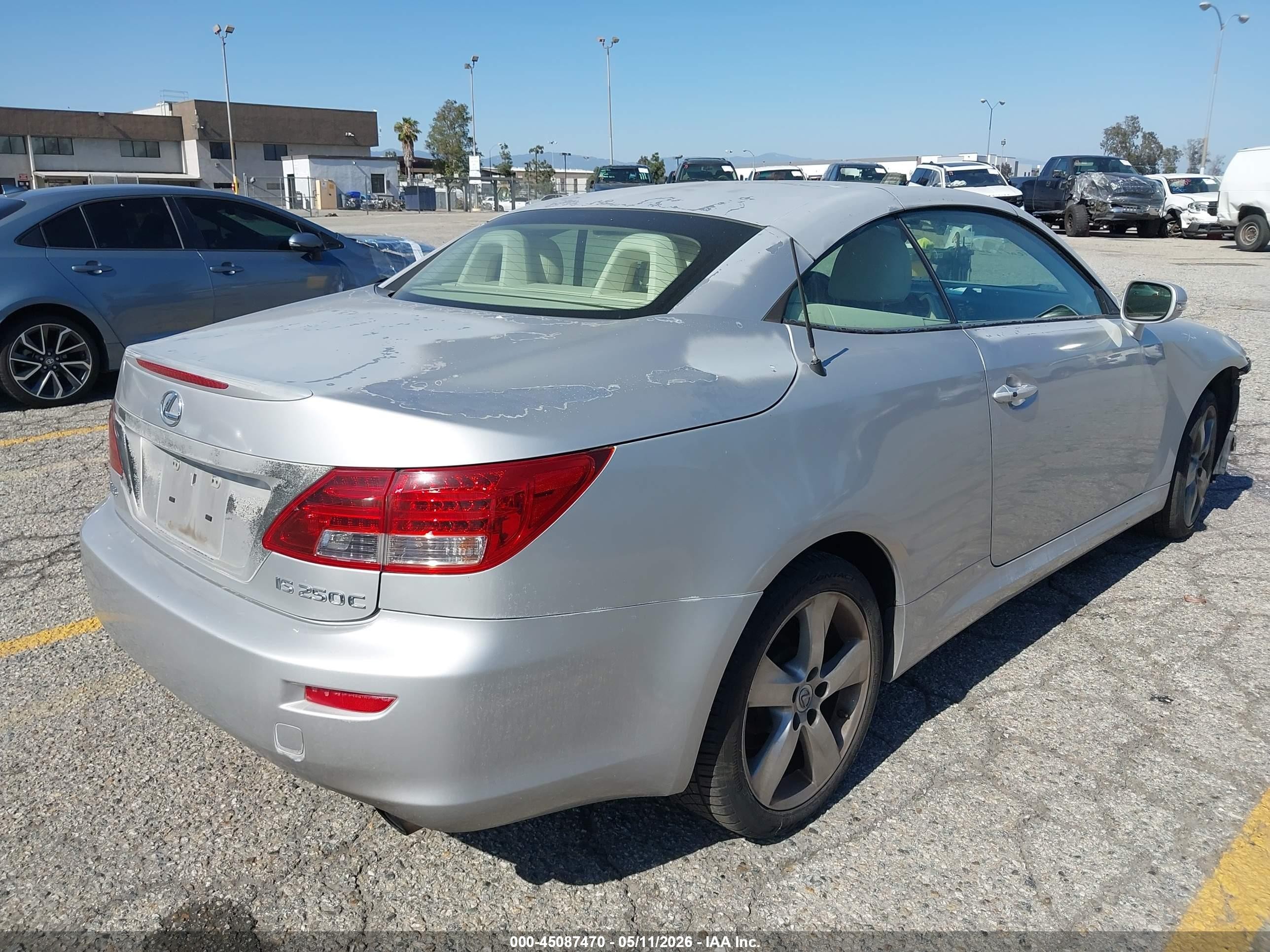 2010 Lexus Is 250c Silver vin: JTHFF2C26A2502498
