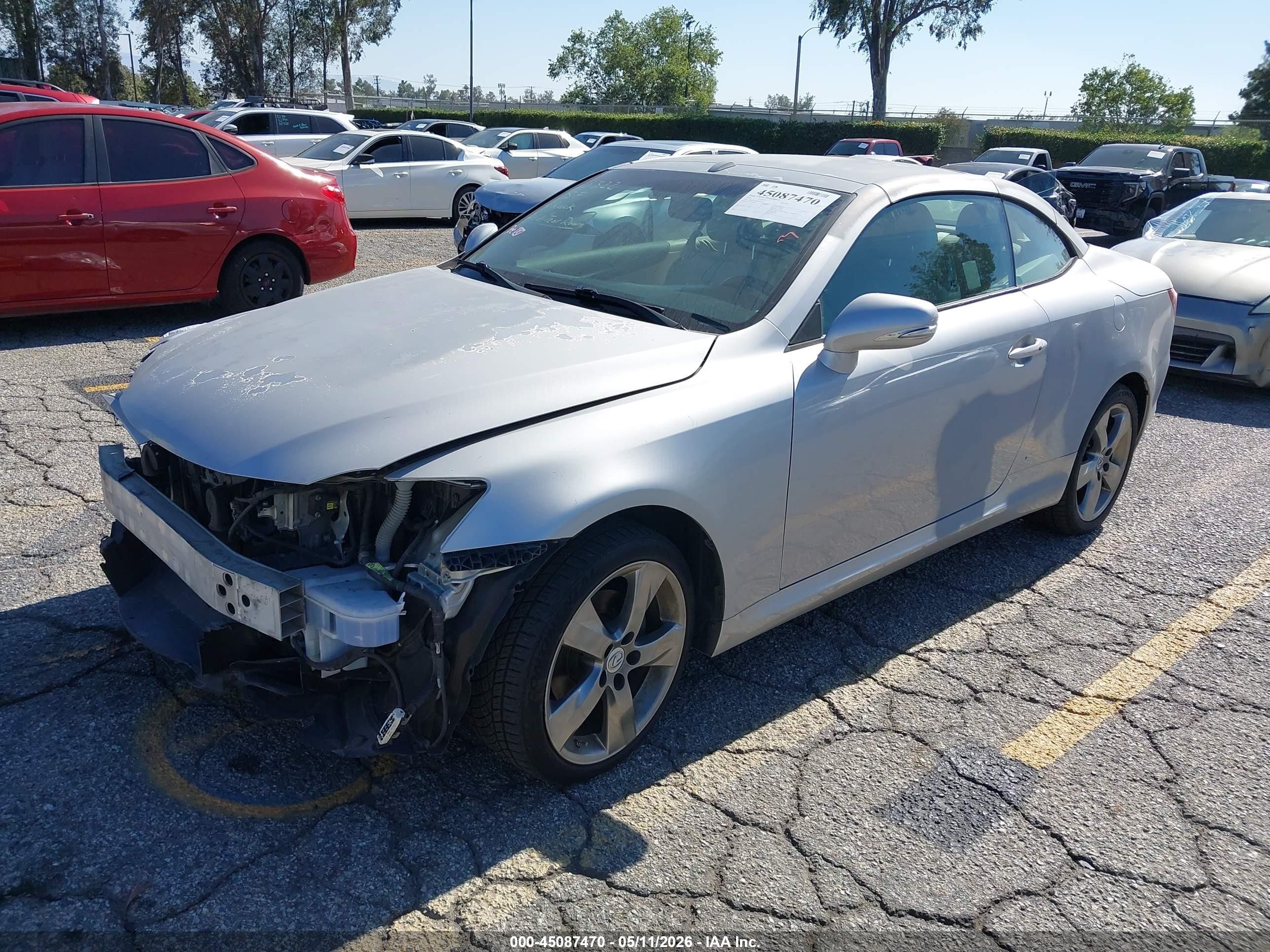 2010 Lexus Is 250c Silver vin: JTHFF2C26A2502498