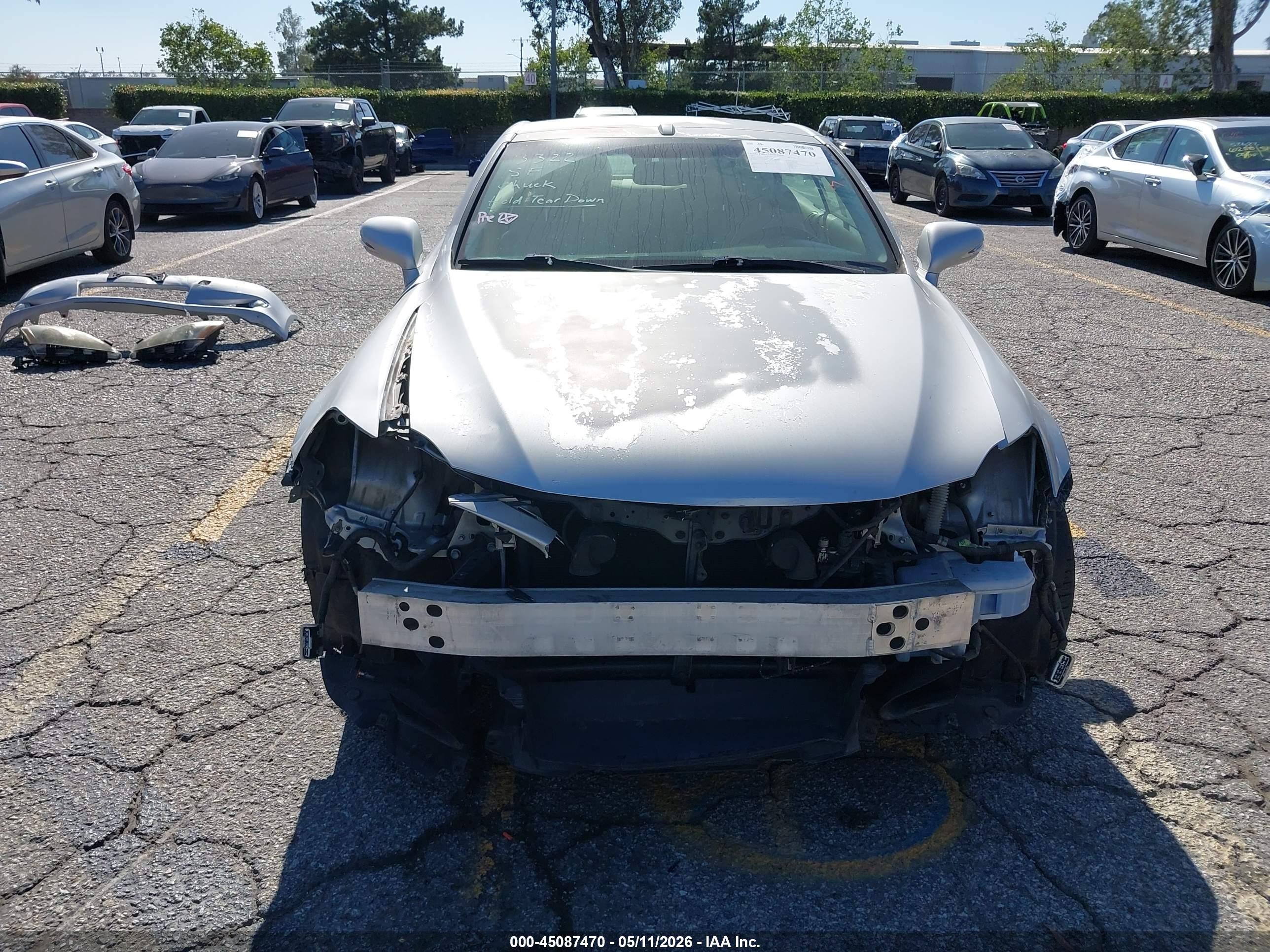 2010 Lexus Is 250c Silver vin: JTHFF2C26A2502498