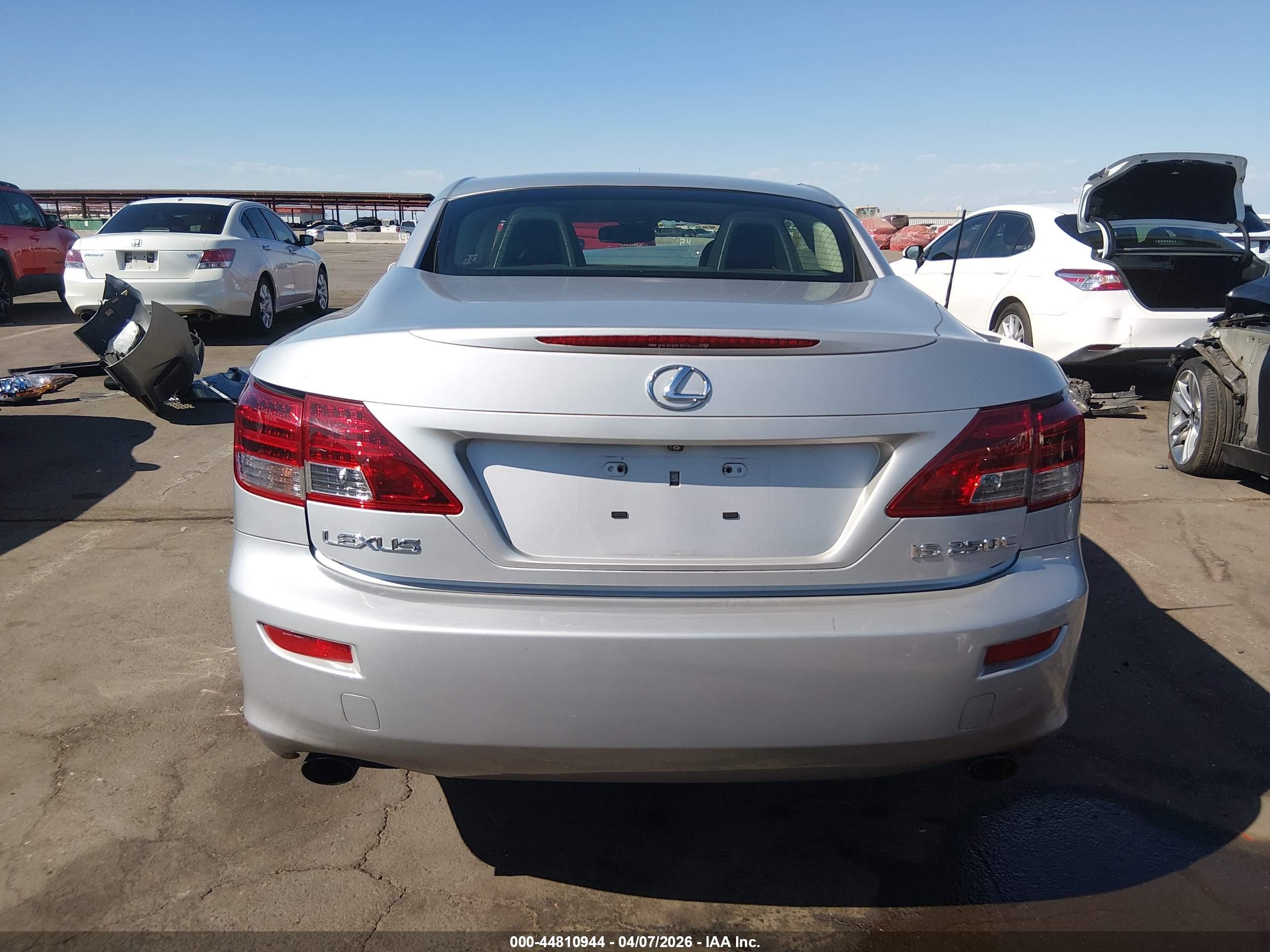 2010 Lexus Is 250c   Gray vin: JTHFF2C26A2508639