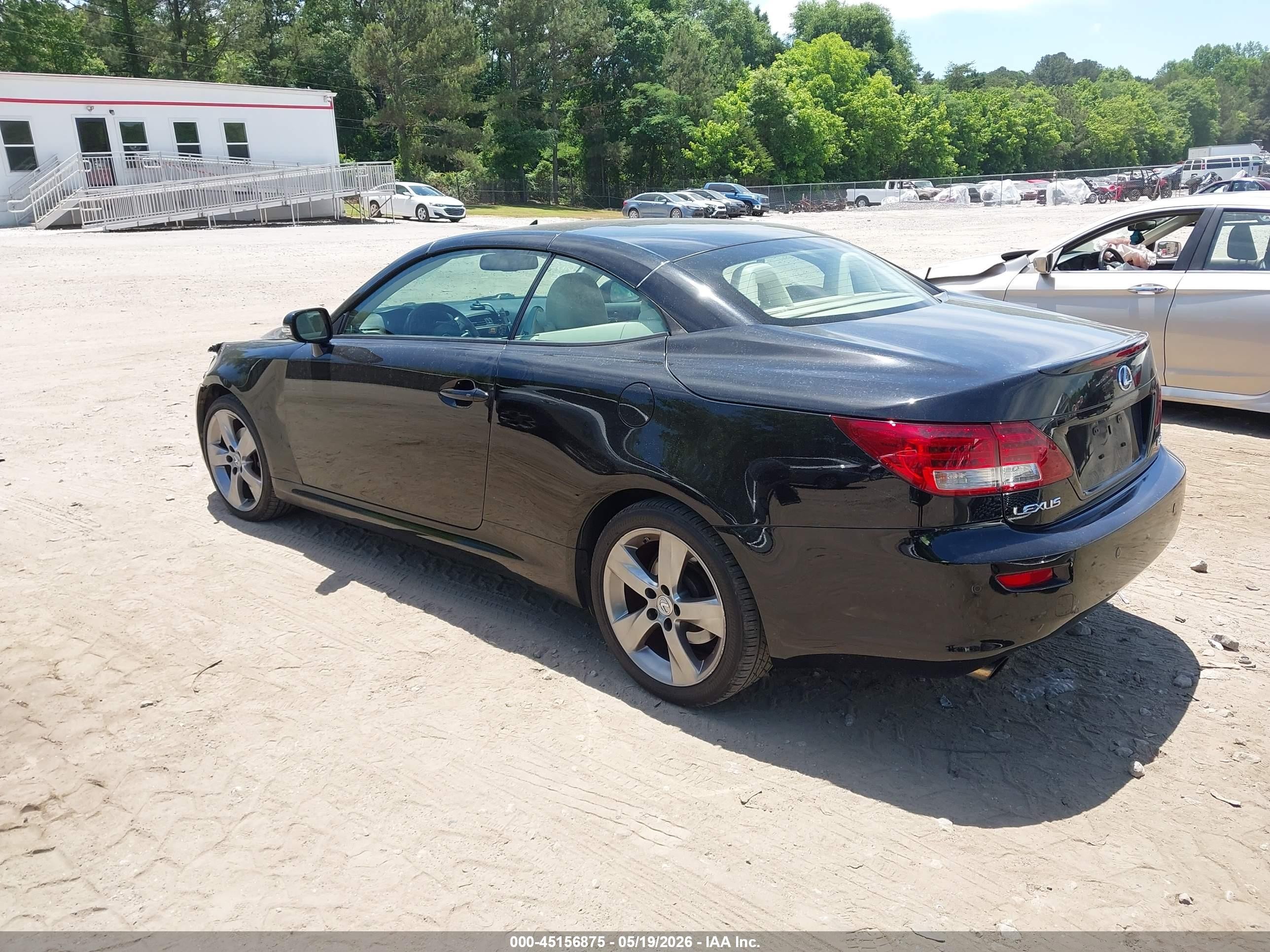 2010 Lexus Is 250c   Black vin: JTHFF2C26A2514635