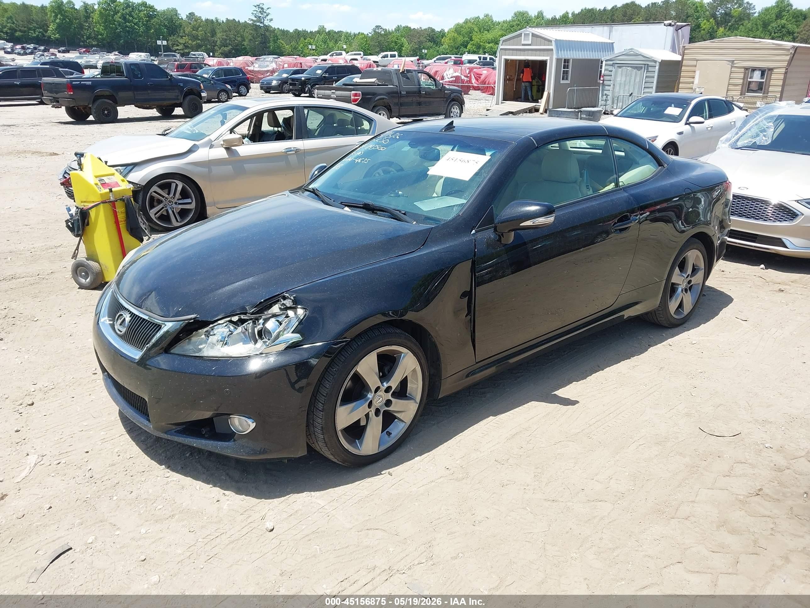 2010 Lexus Is 250c   Black vin: JTHFF2C26A2514635