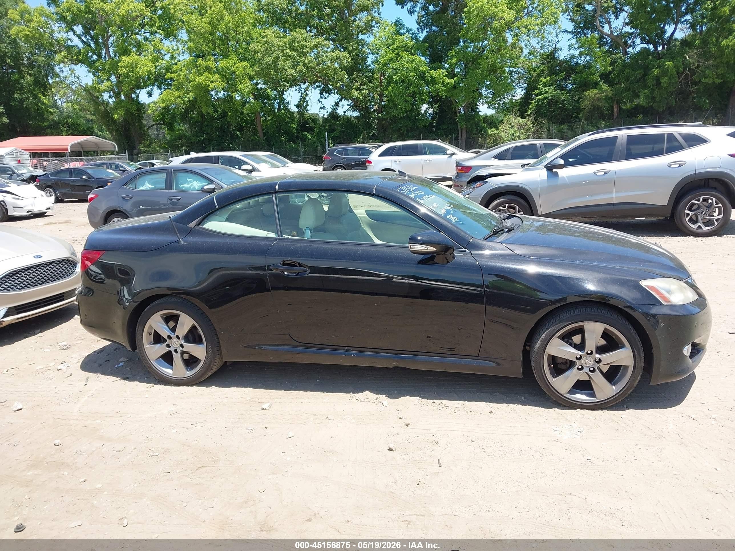 2010 Lexus Is 250c   Black vin: JTHFF2C26A2514635