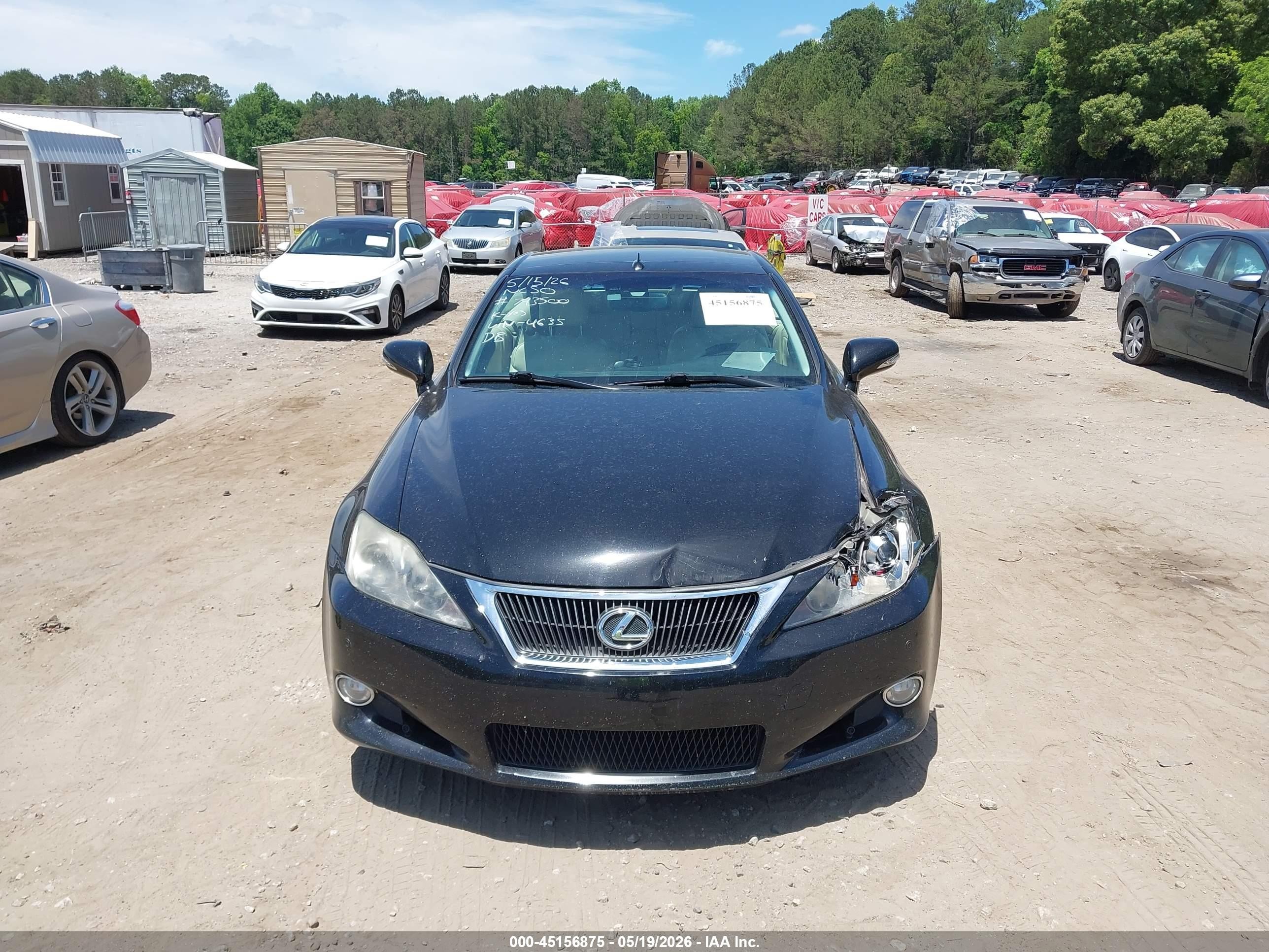 2010 Lexus Is 250c   Black vin: JTHFF2C26A2514635