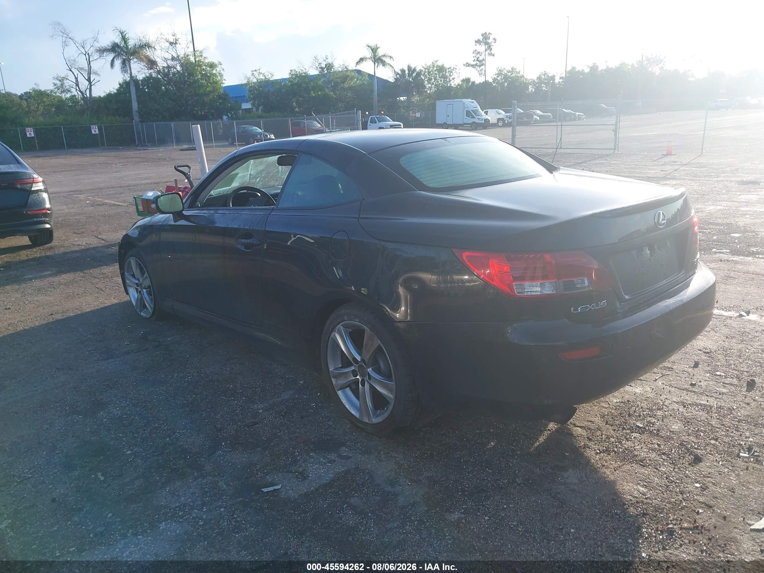 2010 Lexus Is 250c   Black vin: JTHFF2C27A2502560