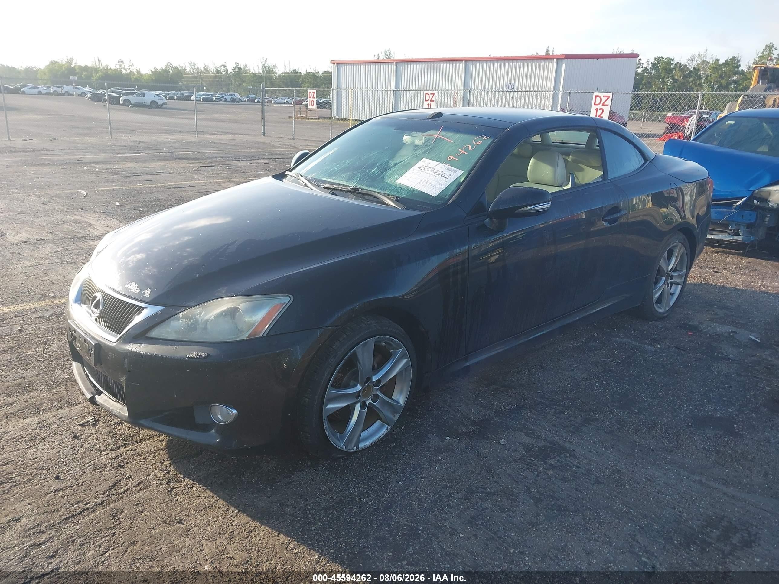 2010 Lexus Is 250c   Black vin: JTHFF2C27A2502560