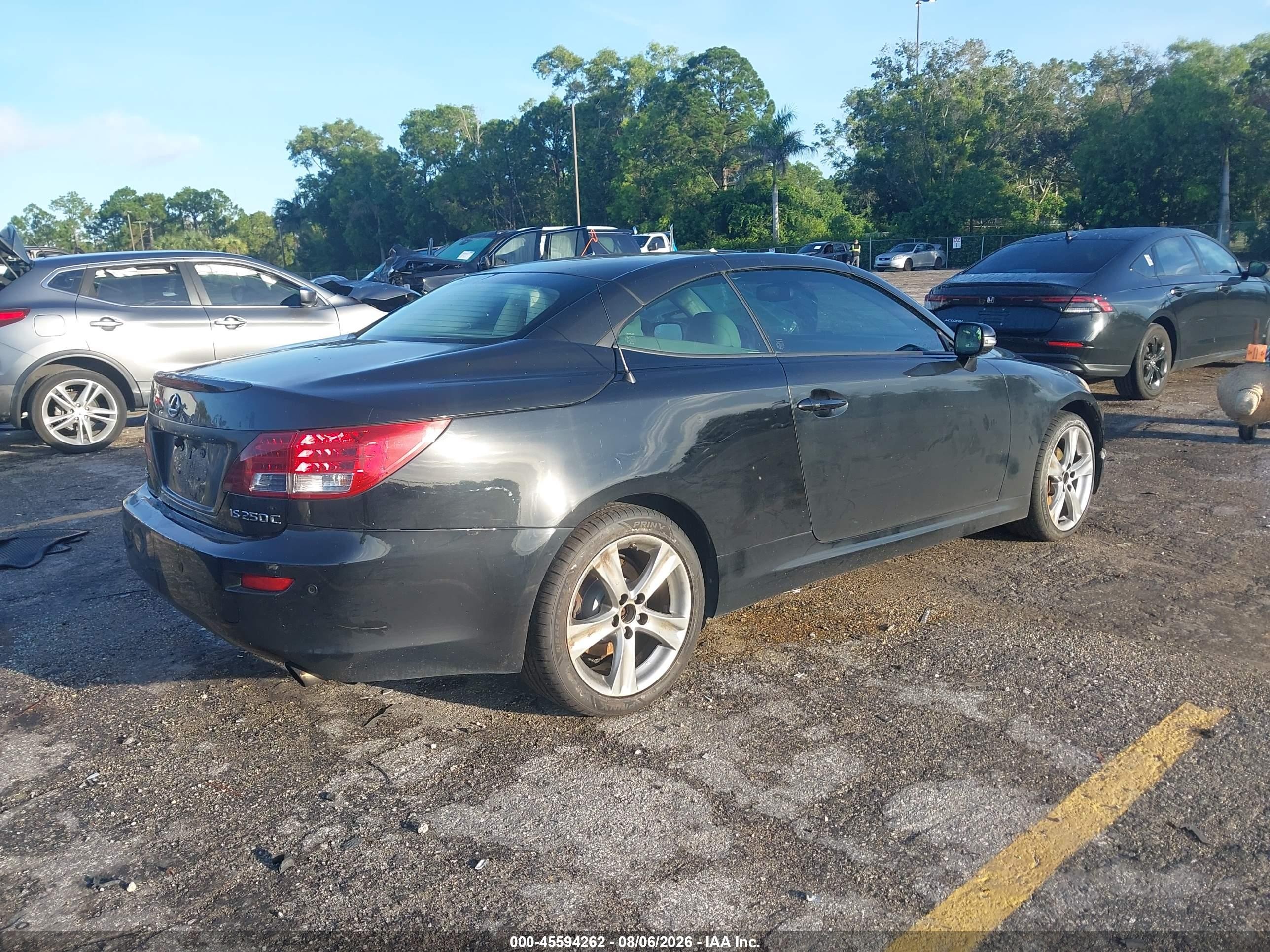 2010 Lexus Is 250c   Black vin: JTHFF2C27A2502560