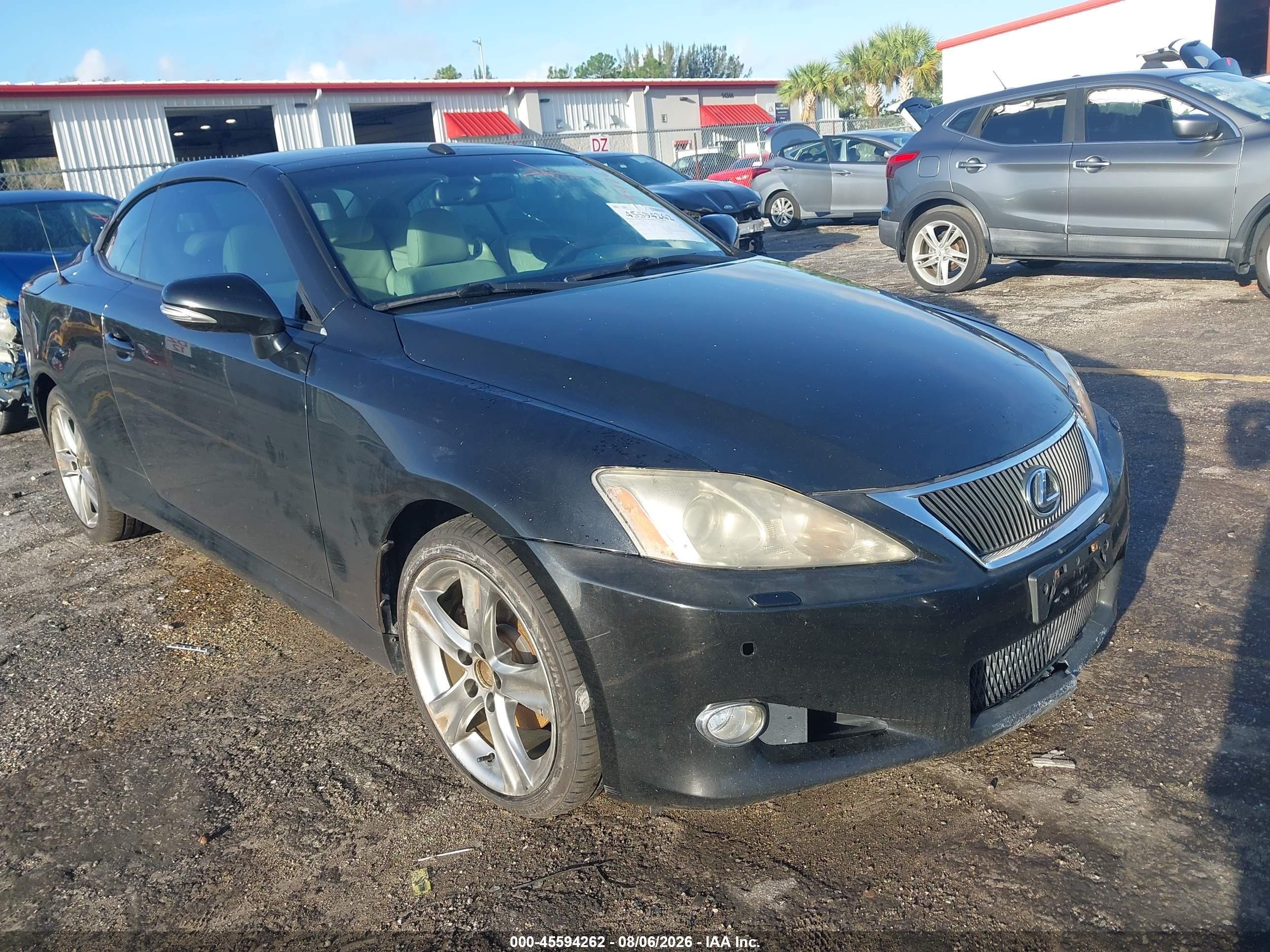 2010 Lexus Is 250c   Black vin: JTHFF2C27A2502560