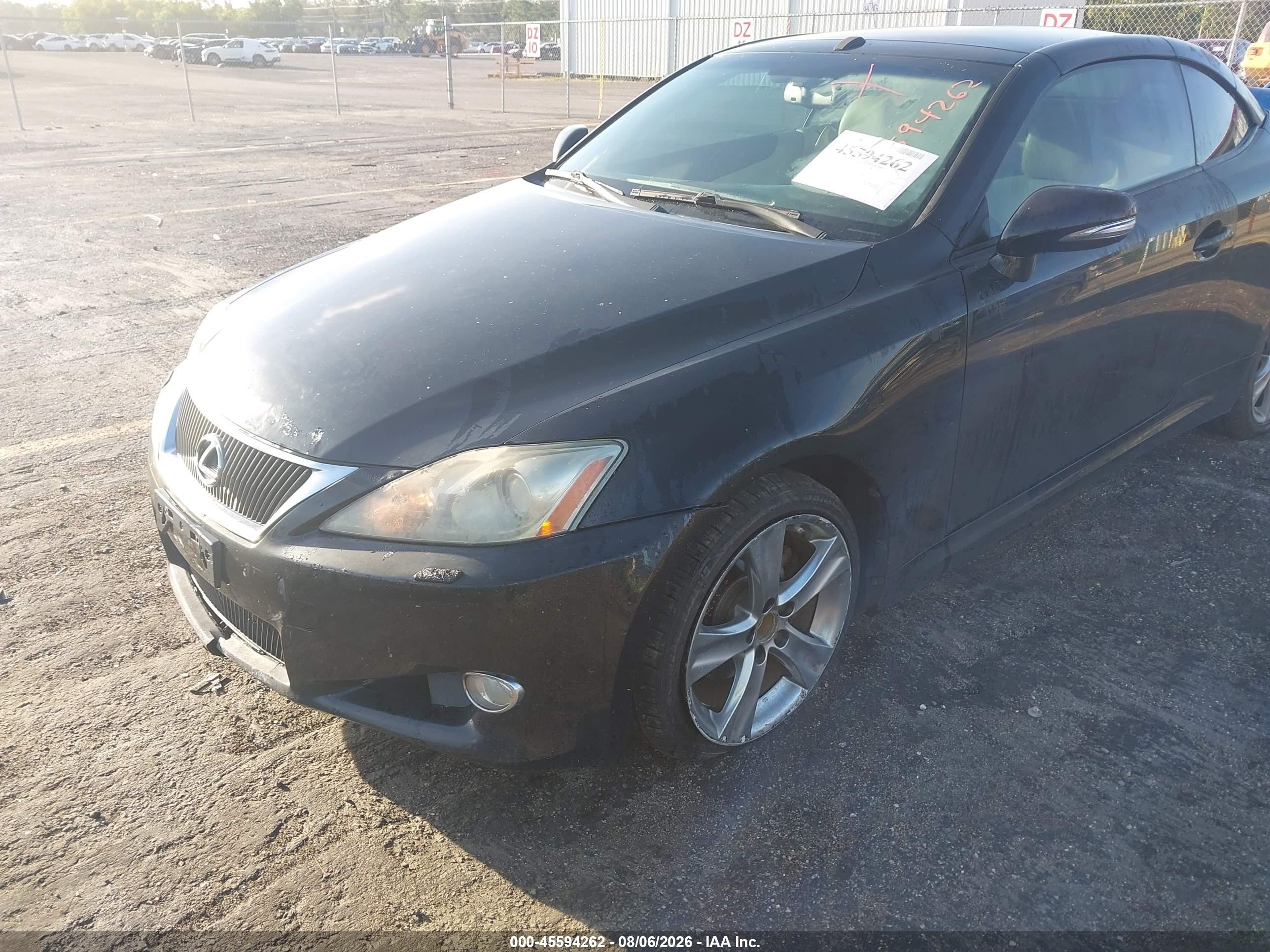 2010 Lexus Is 250c   Black vin: JTHFF2C27A2502560