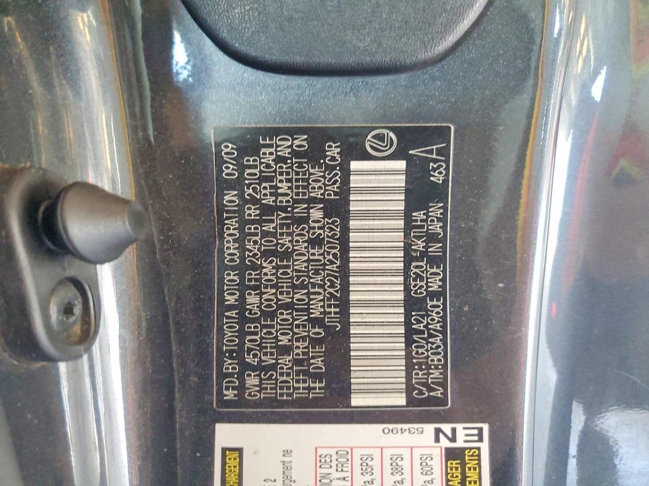 2010 Lexus Is 250 Gray vin: JTHFF2C27A2507323