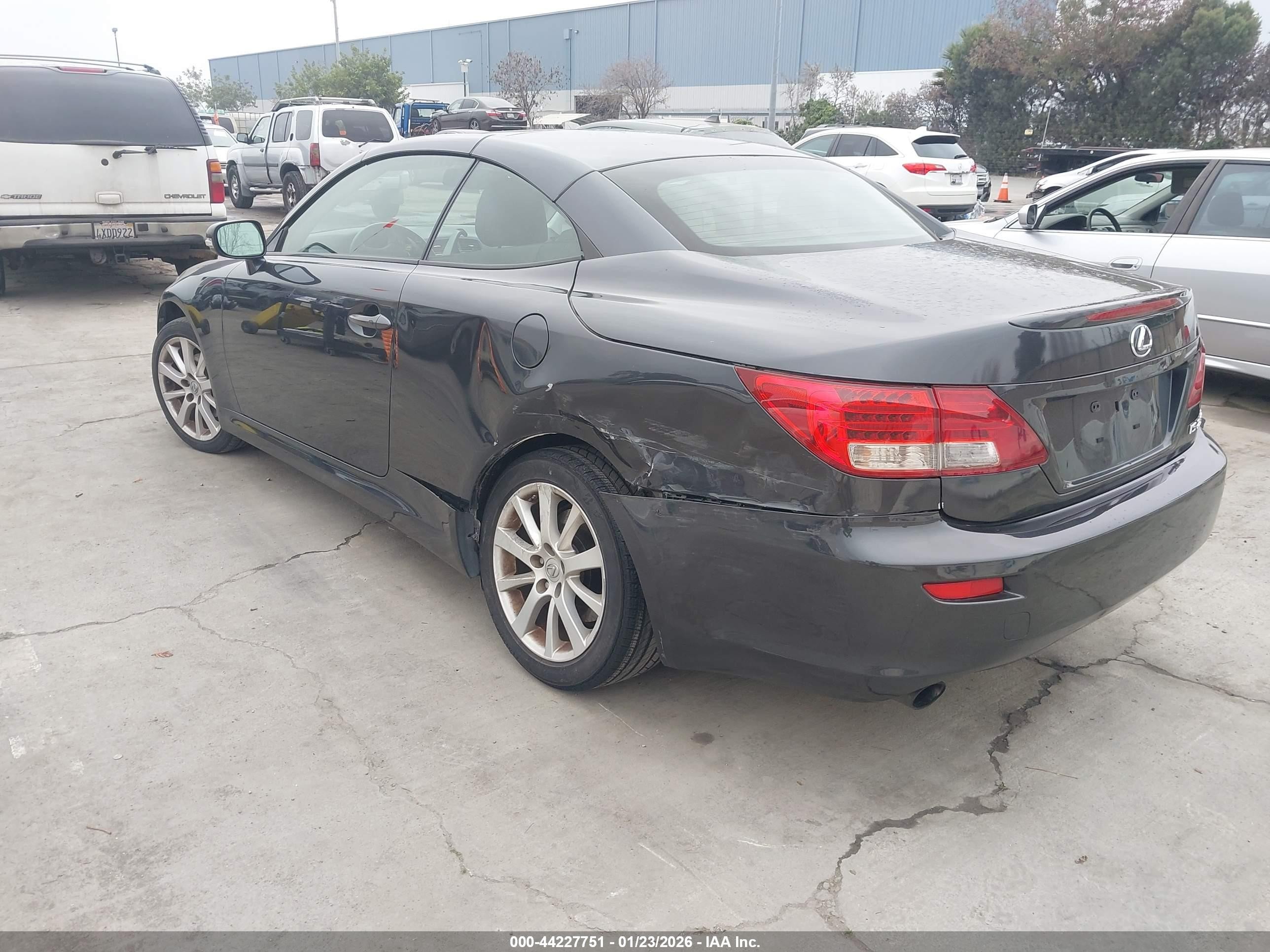 2010 Lexus Is 250c Black vin: JTHFF2C27A2509749