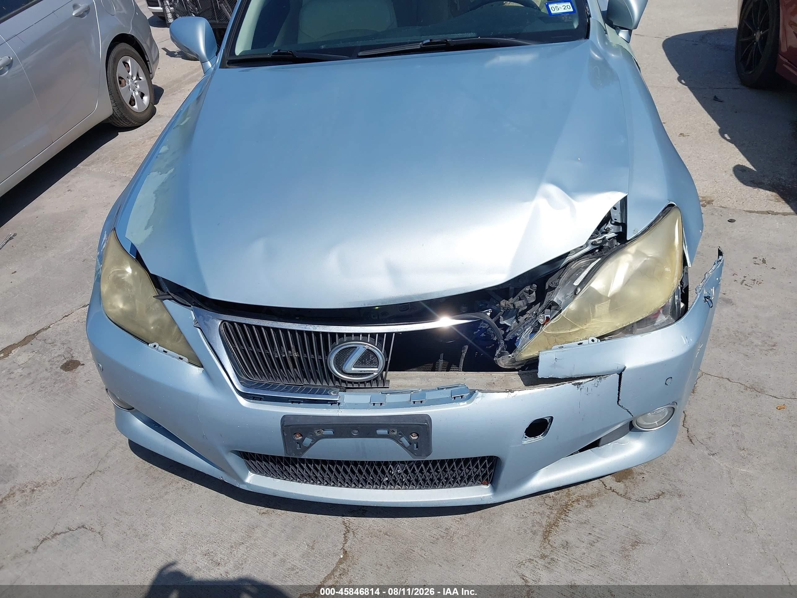 2010 Lexus Is 250c   Синий vin: JTHFF2C27A2512411