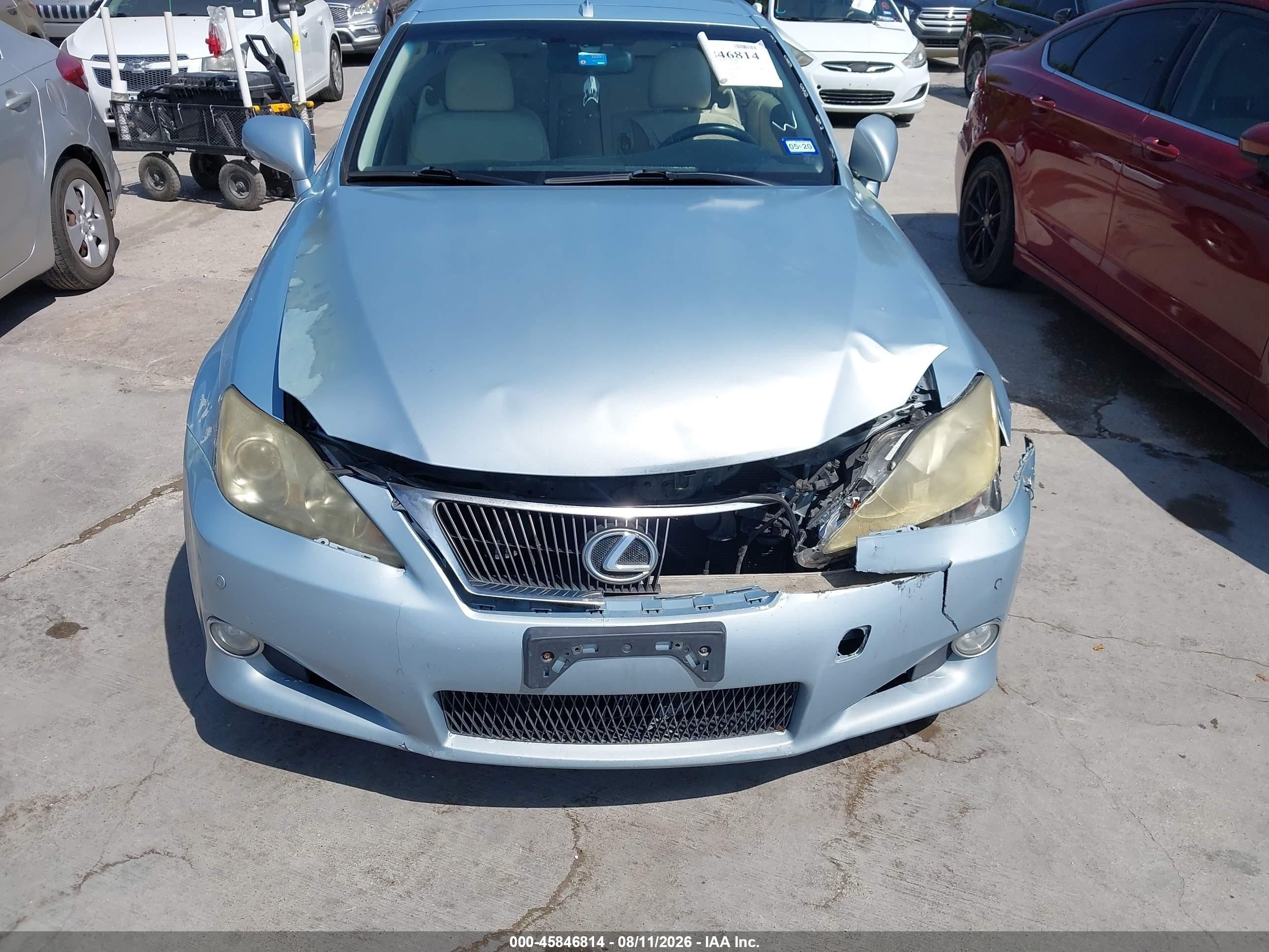 2010 Lexus Is 250c   Синий vin: JTHFF2C27A2512411