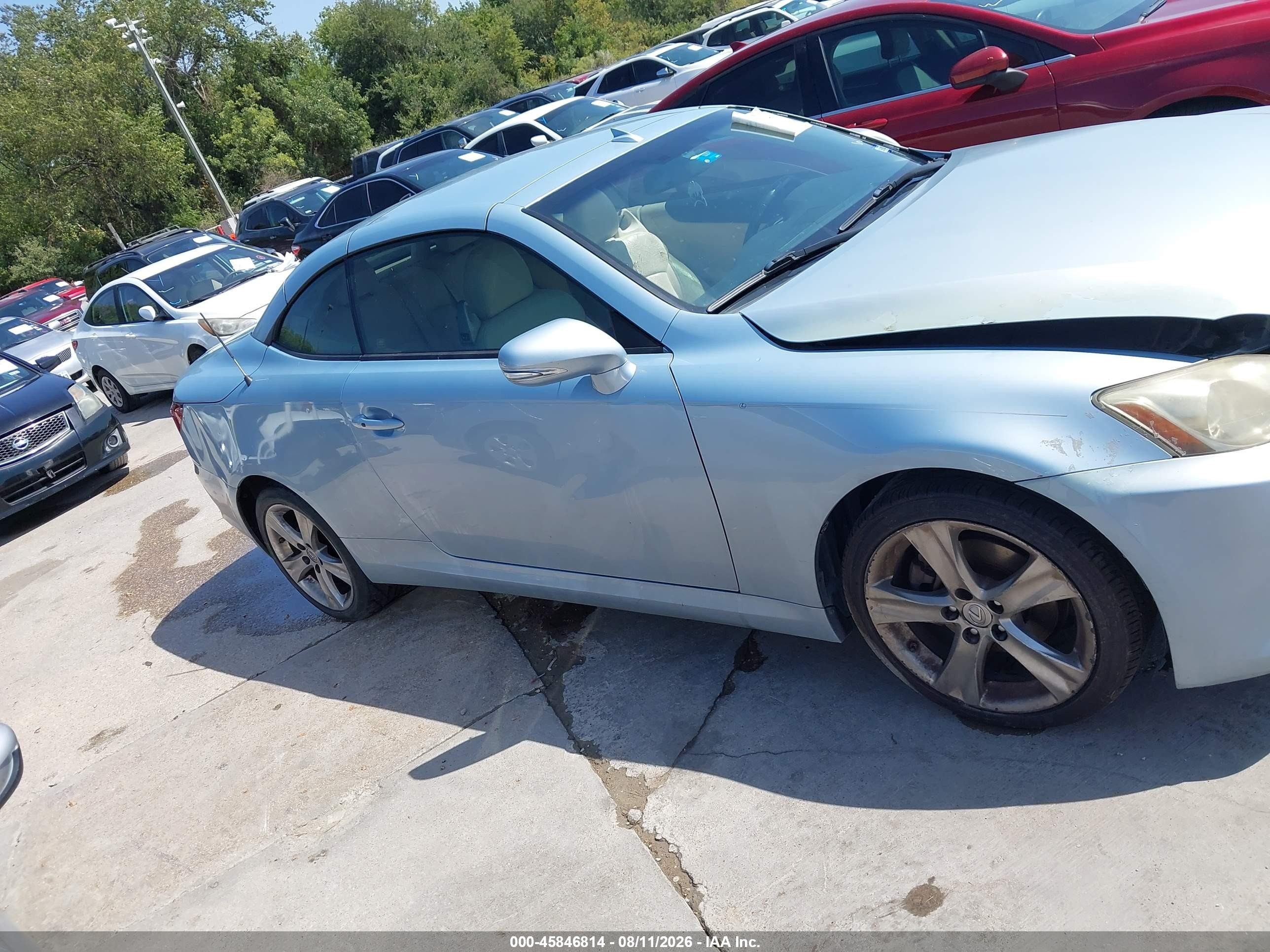 2010 Lexus Is 250c   Синий vin: JTHFF2C27A2512411