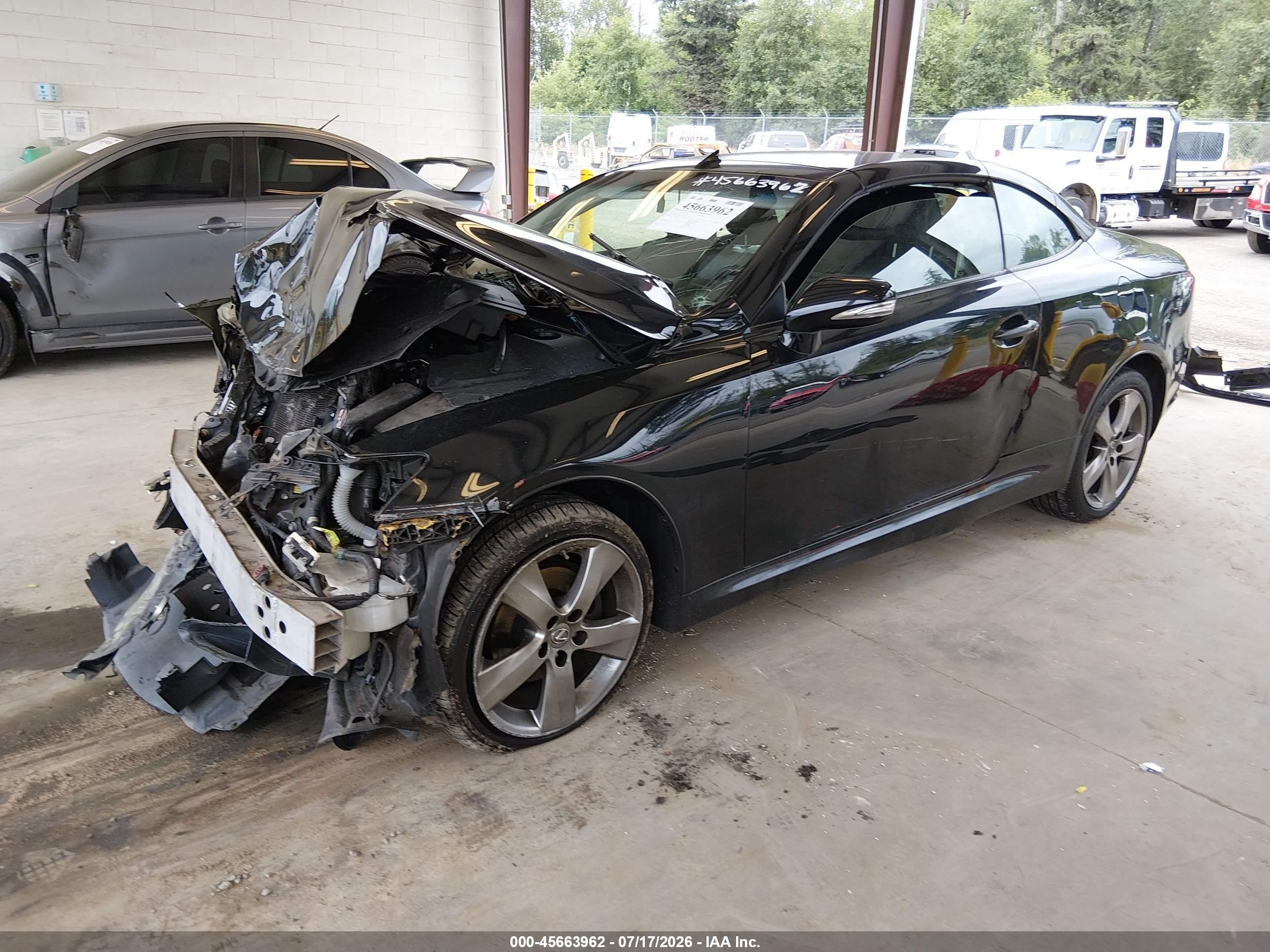 2010 Lexus Is 250c Черный vin: JTHFF2C27A2513235