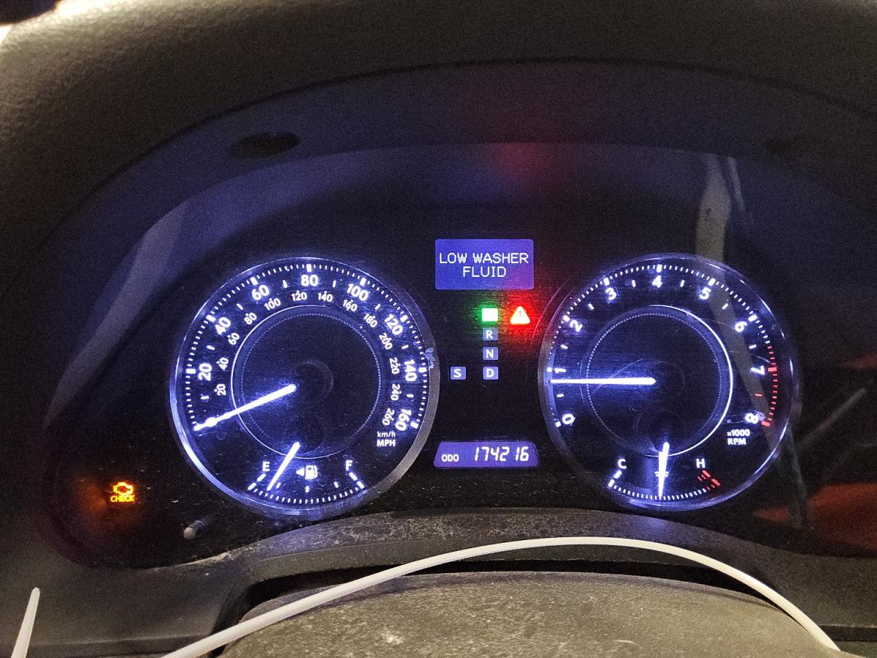 2015 Lexus Is 250 White vin: JTHFF2C27F2533136 Damage: Warning Light - Engine, On, Unacceptable