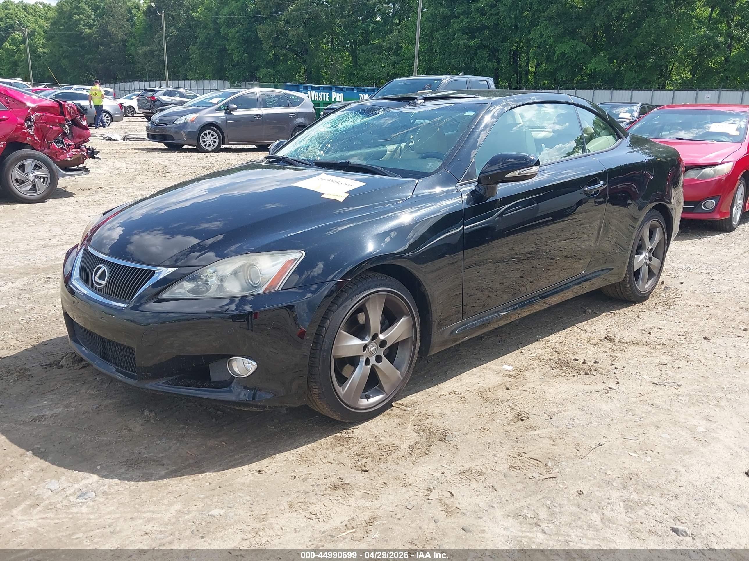 2010 Lexus Is 250c   Black vin: JTHFF2C28A2506343