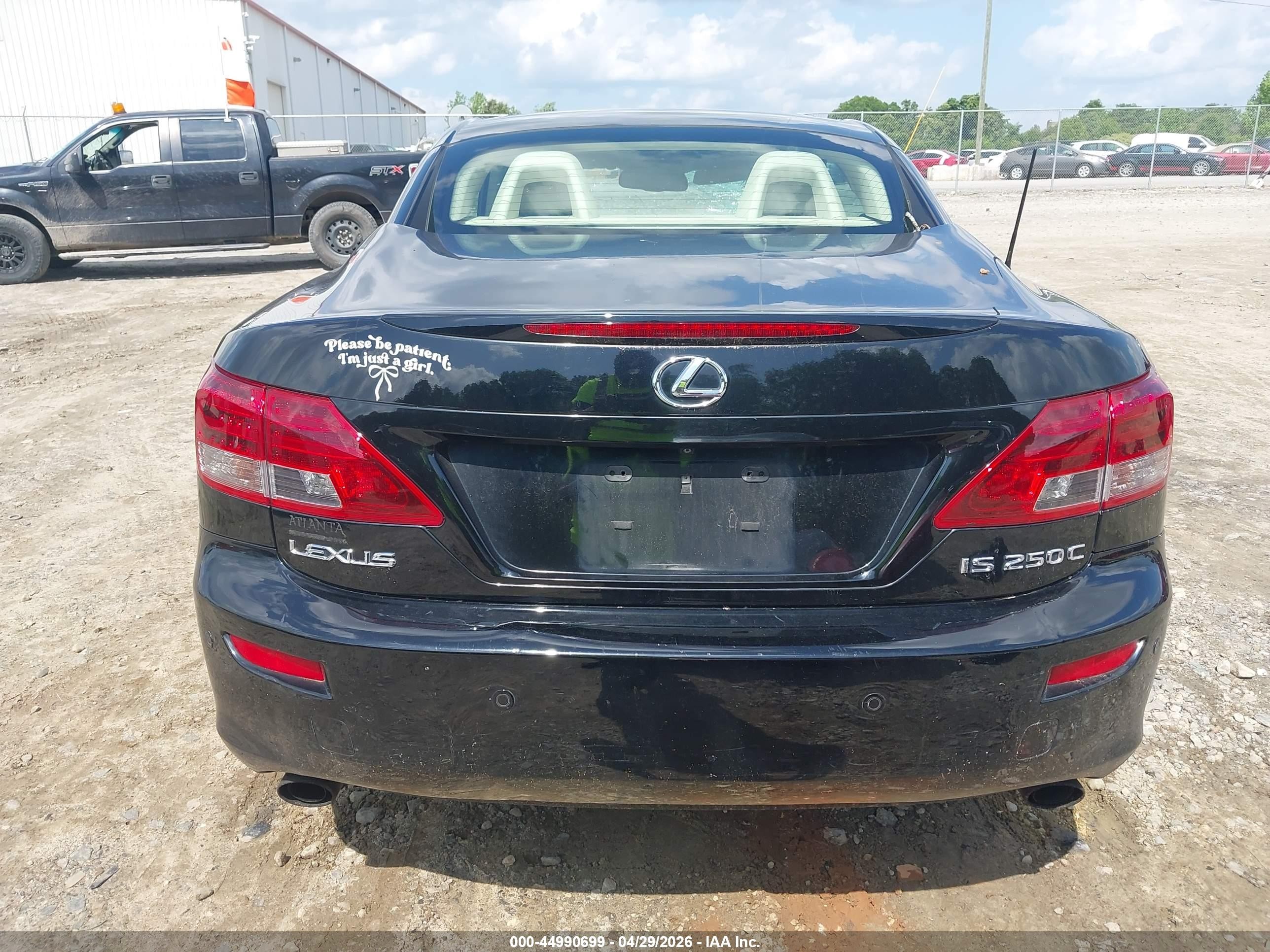 2010 Lexus Is 250c   Black vin: JTHFF2C28A2506343