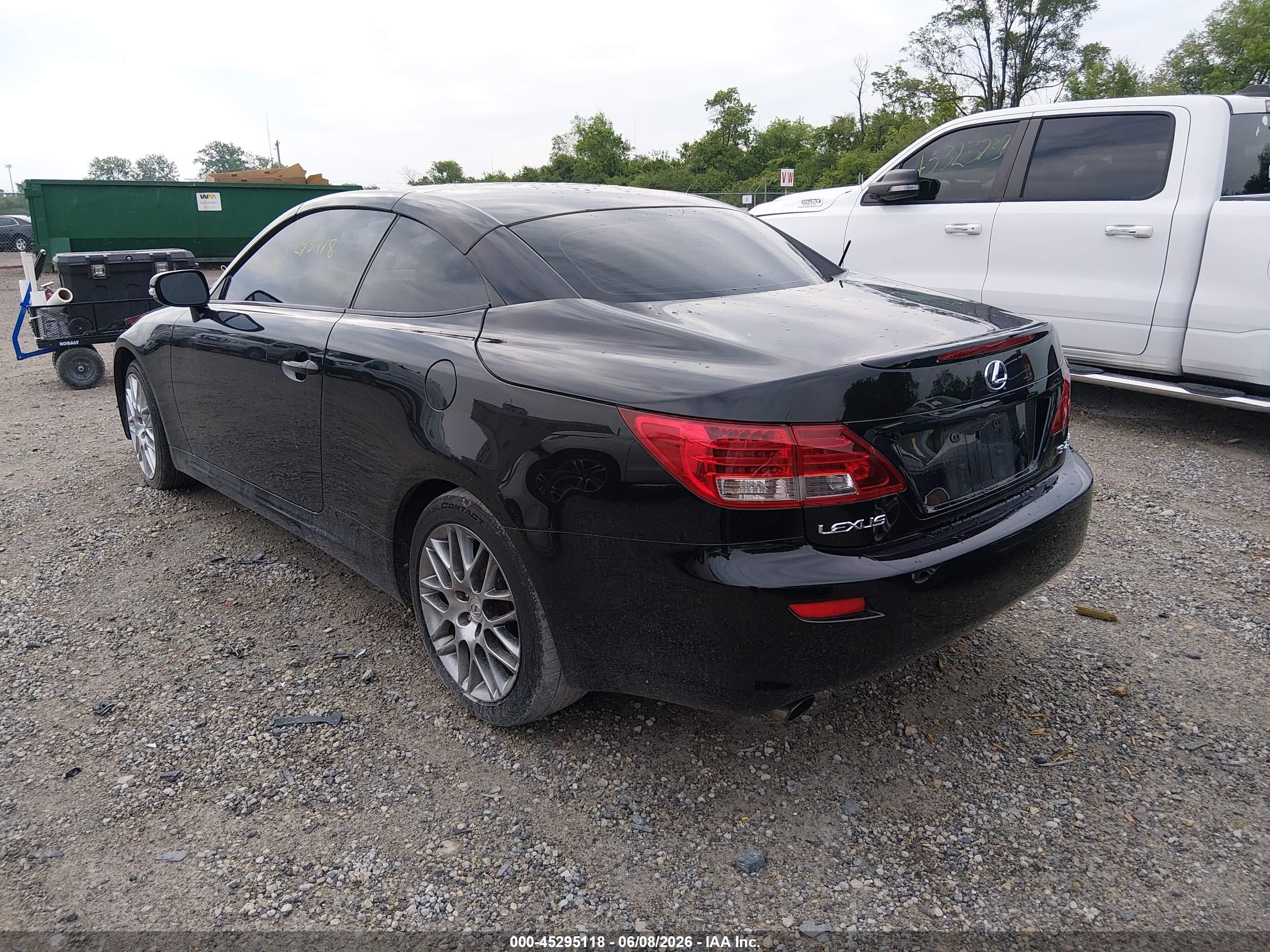 2010 Lexus Is 250c   Black vin: JTHFF2C29A2506898