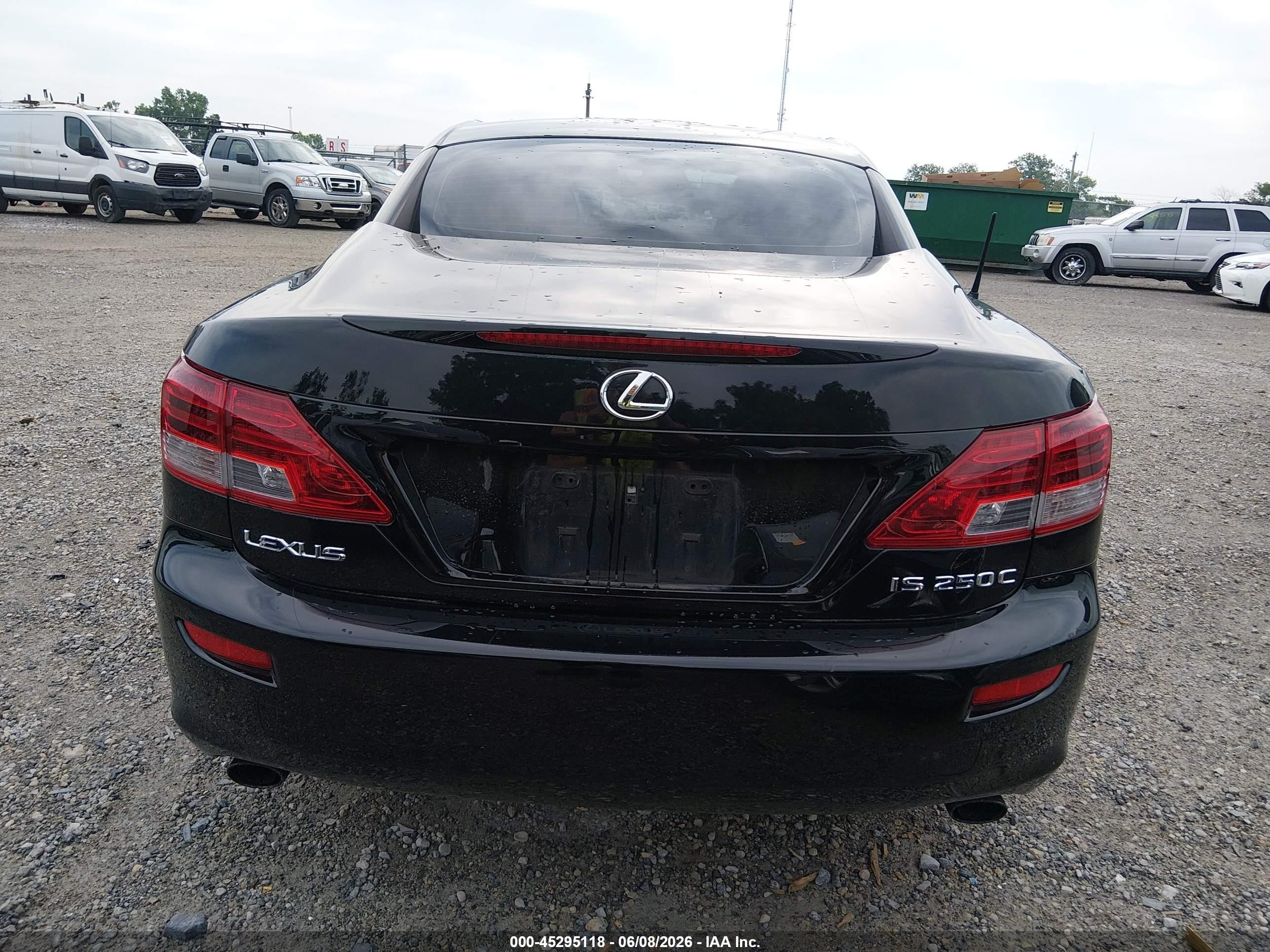 2010 Lexus Is 250c   Black vin: JTHFF2C29A2506898