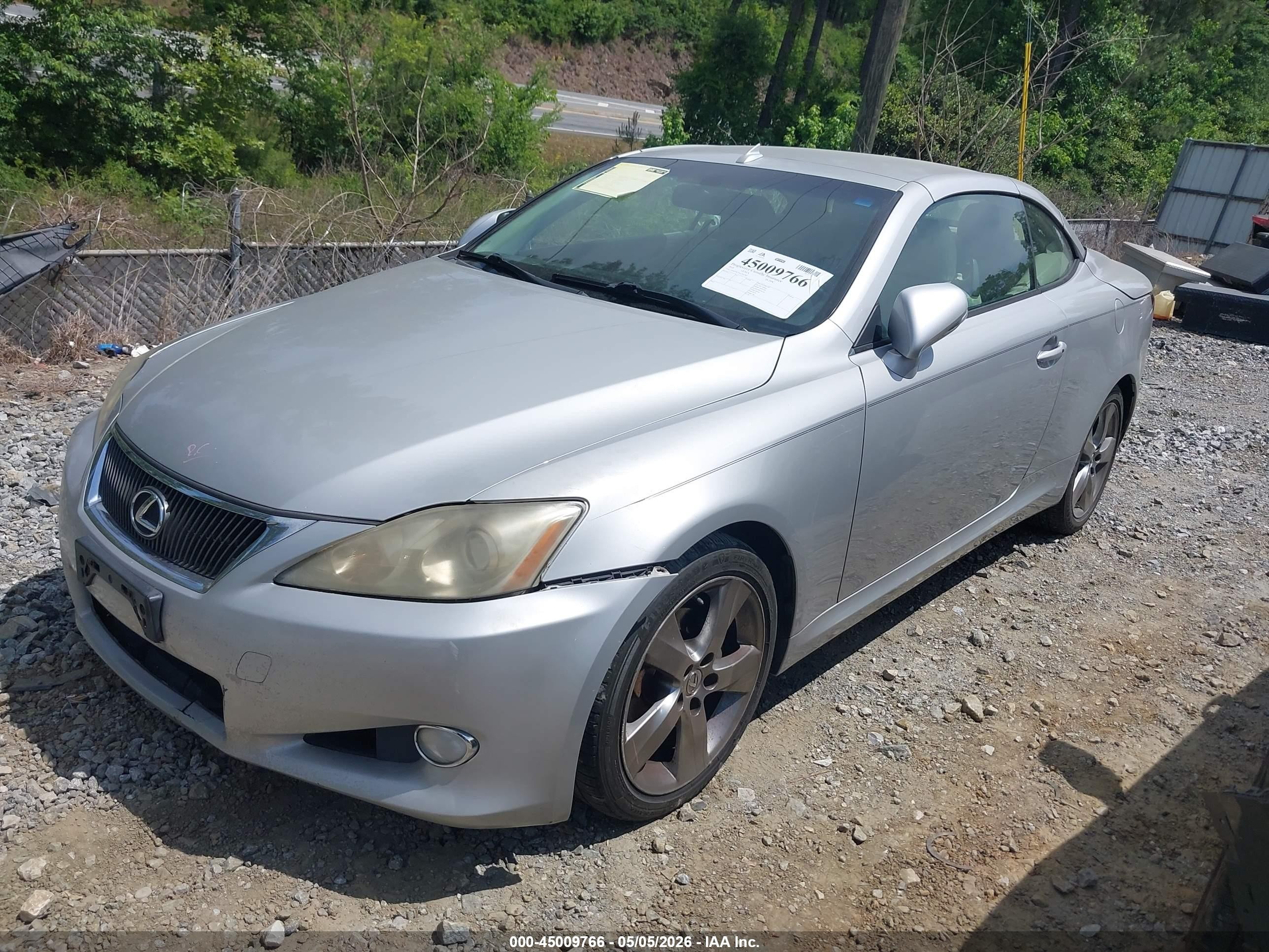 2010 Lexus Is 250c   Silver vin: JTHFF2C29A2507243