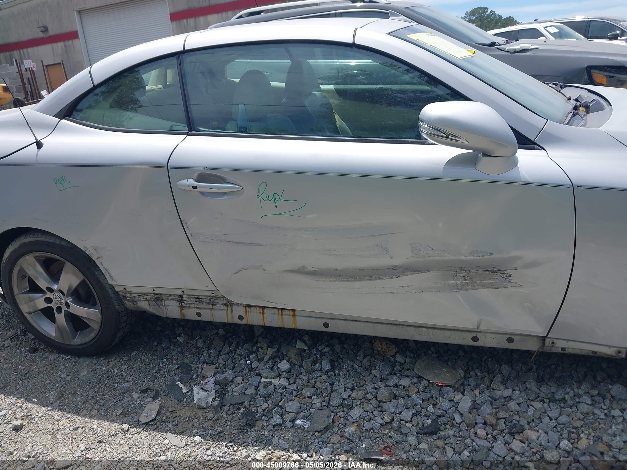2010 Lexus Is 250c   Silver vin: JTHFF2C29A2507243