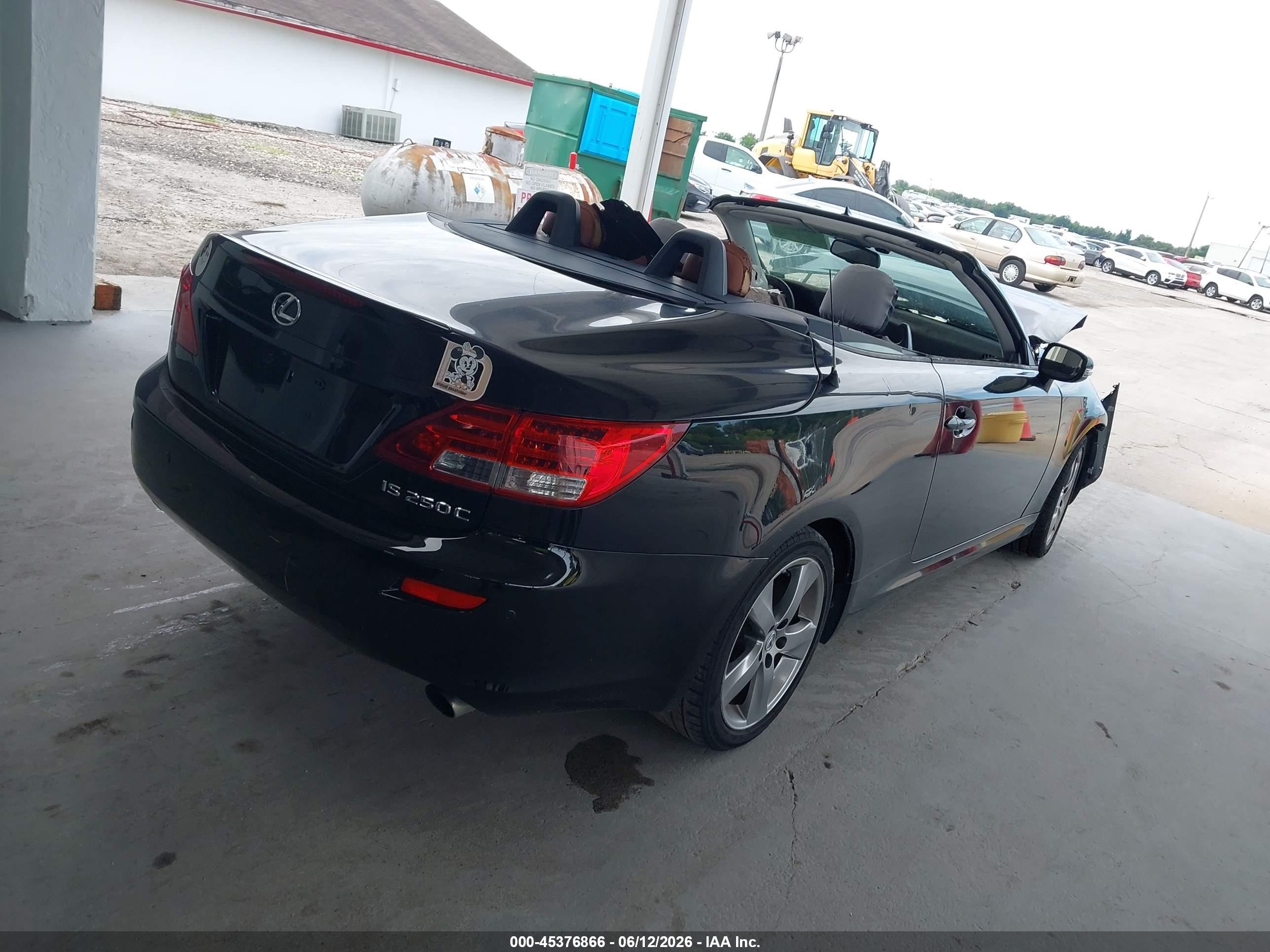 2011 Lexus Is 250c   Black vin: JTHFF2C29B2517594