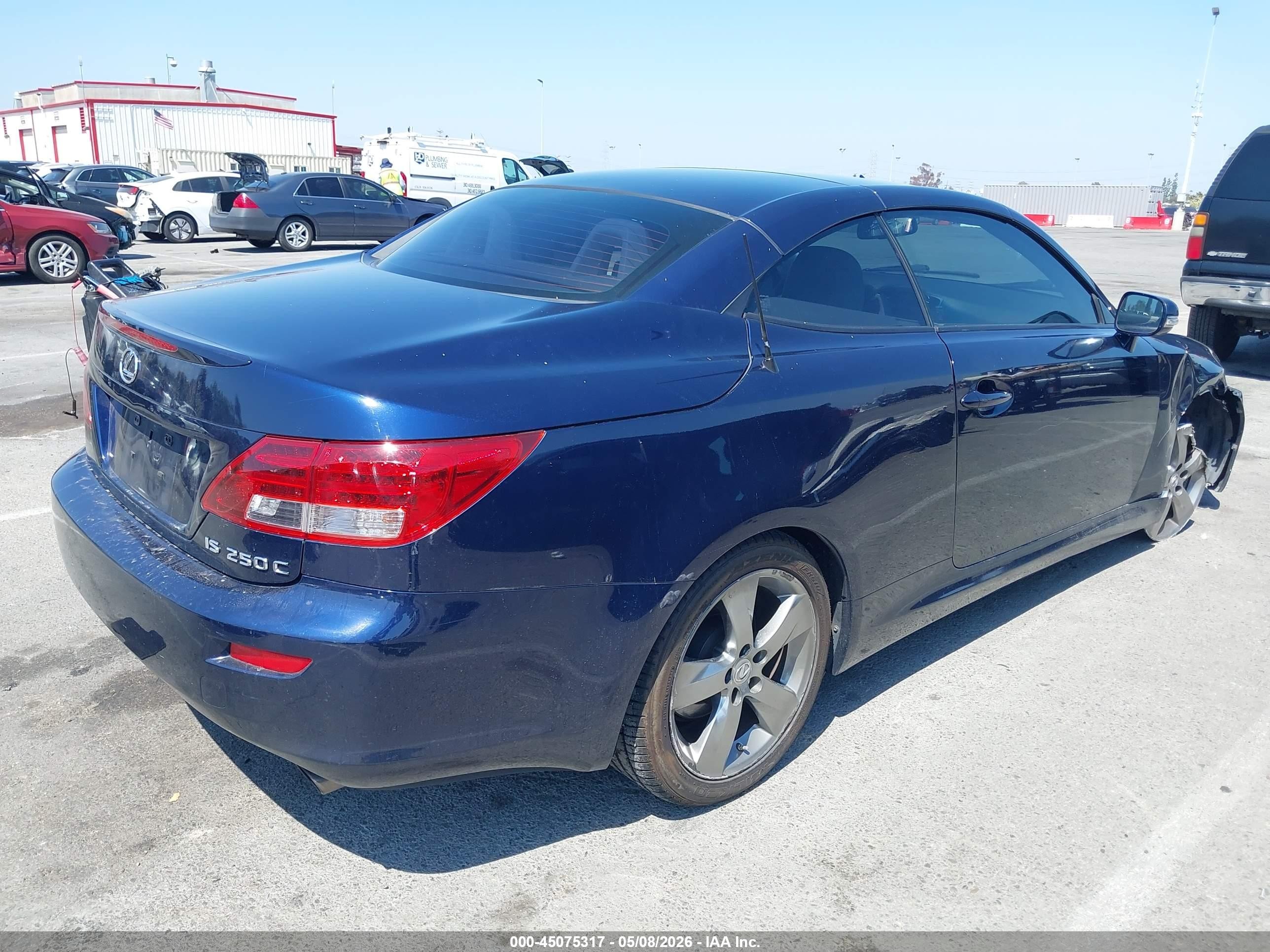 2011 Lexus Is 250c   Blue vin: JTHFF2C29B2518180