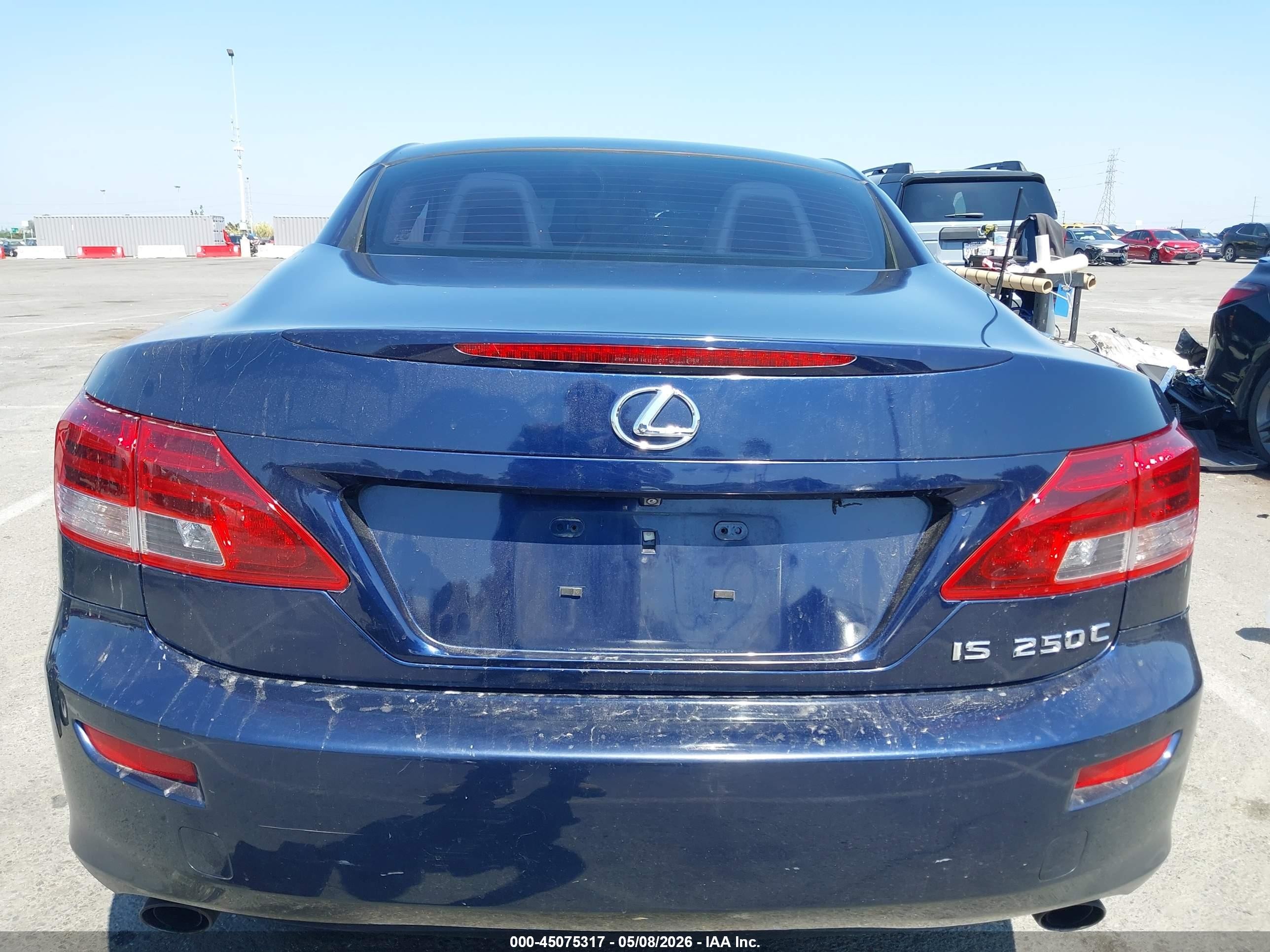 2011 Lexus Is 250c   Blue vin: JTHFF2C29B2518180