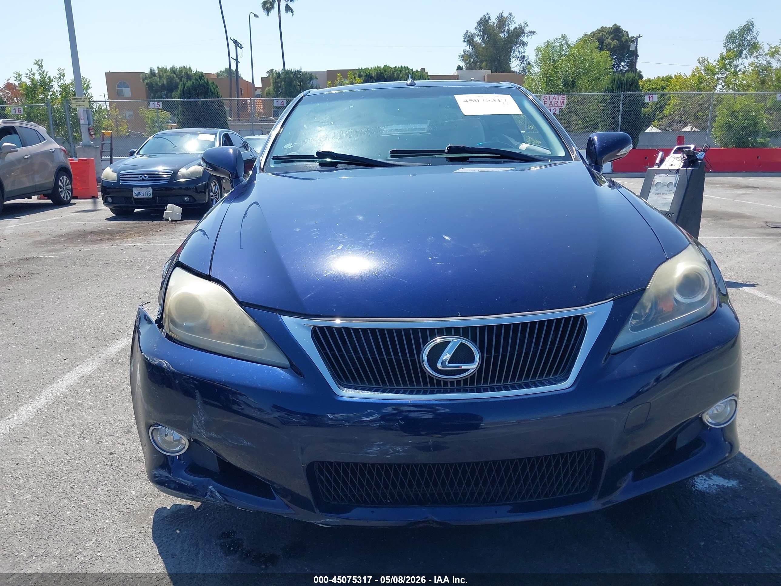 2011 Lexus Is 250c   Blue vin: JTHFF2C29B2518180