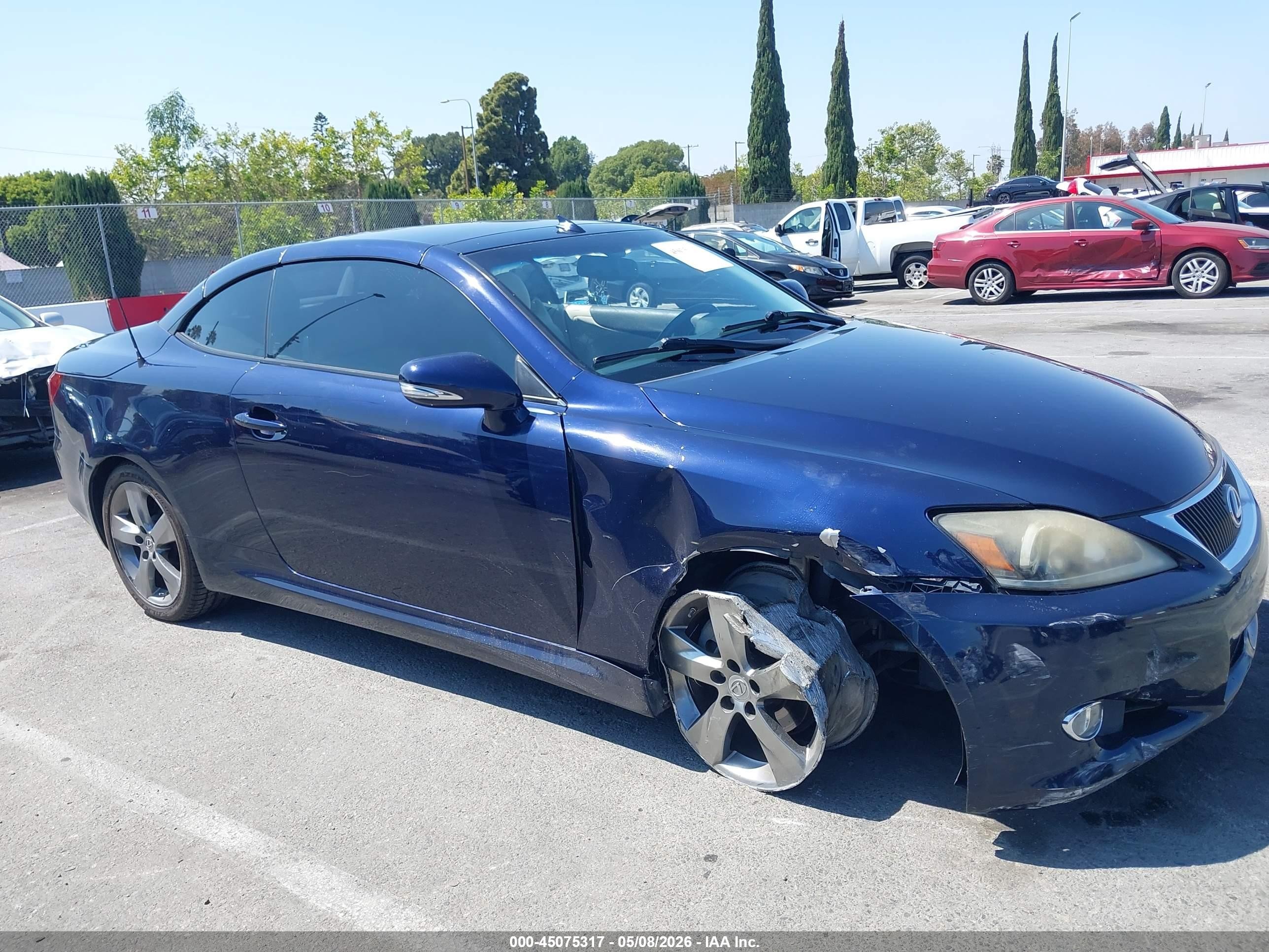 2011 Lexus Is 250c   Blue vin: JTHFF2C29B2518180