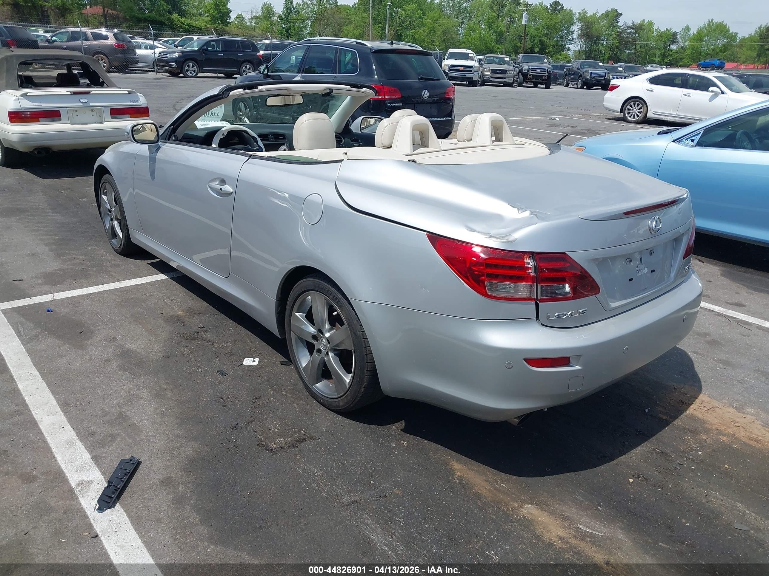 2010 Lexus Is 250c   Silver vin: JTHFF2C2XA2513858