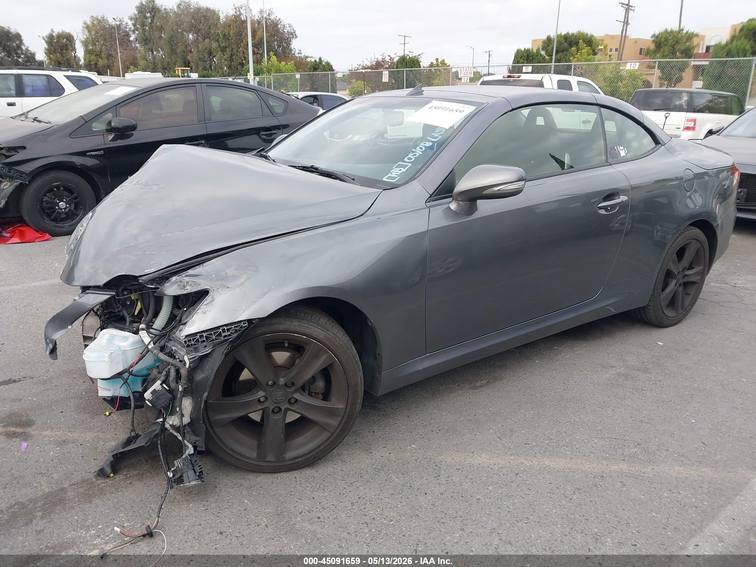2015 Lexus Is 250c Gray vin: JTHFF2C2XF2532045
