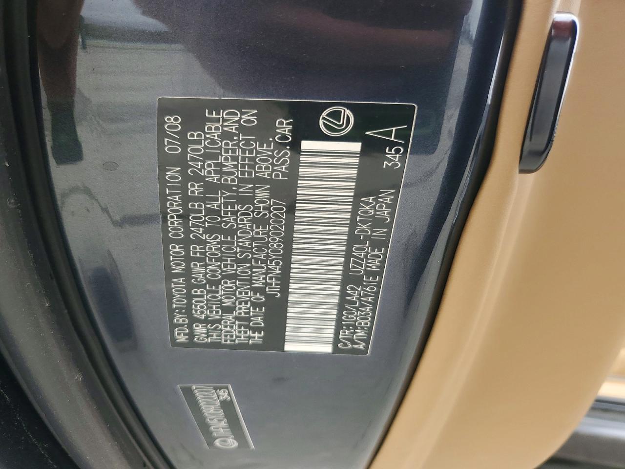 2008 Lexus Sc 430 Base Gray vin: JTHFN45Y089020207