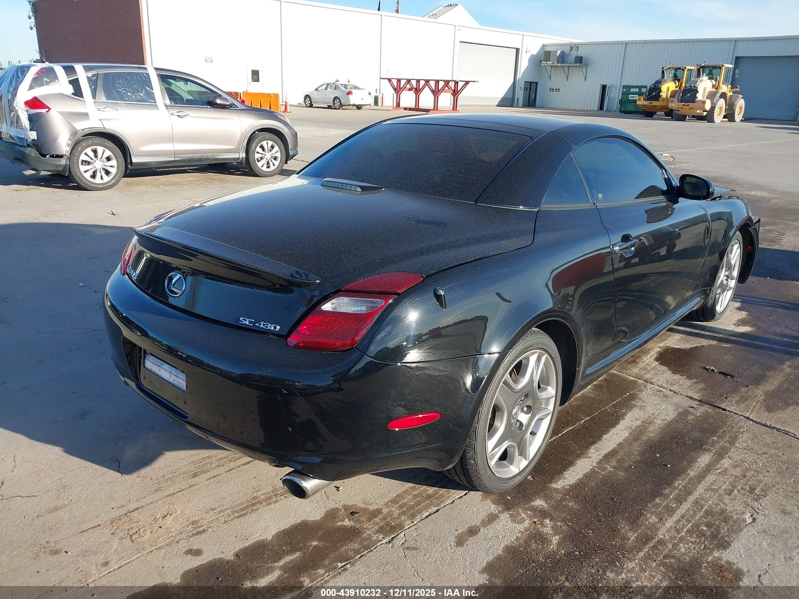 2008 Lexus Sc 430   Black vin: JTHFN45Y089020241