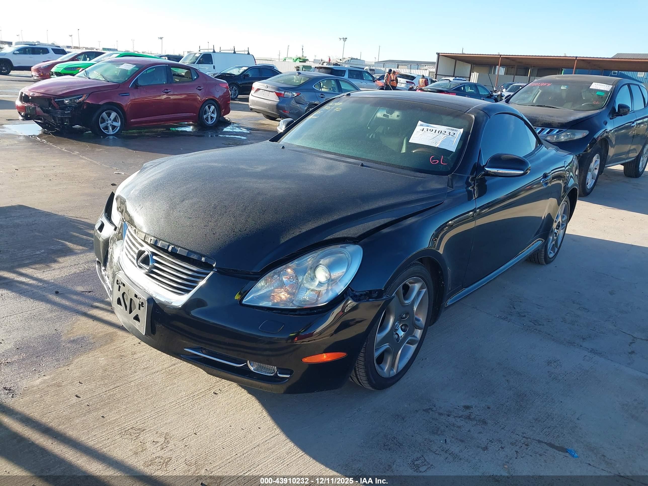 2008 Lexus Sc 430   Black vin: JTHFN45Y089020241