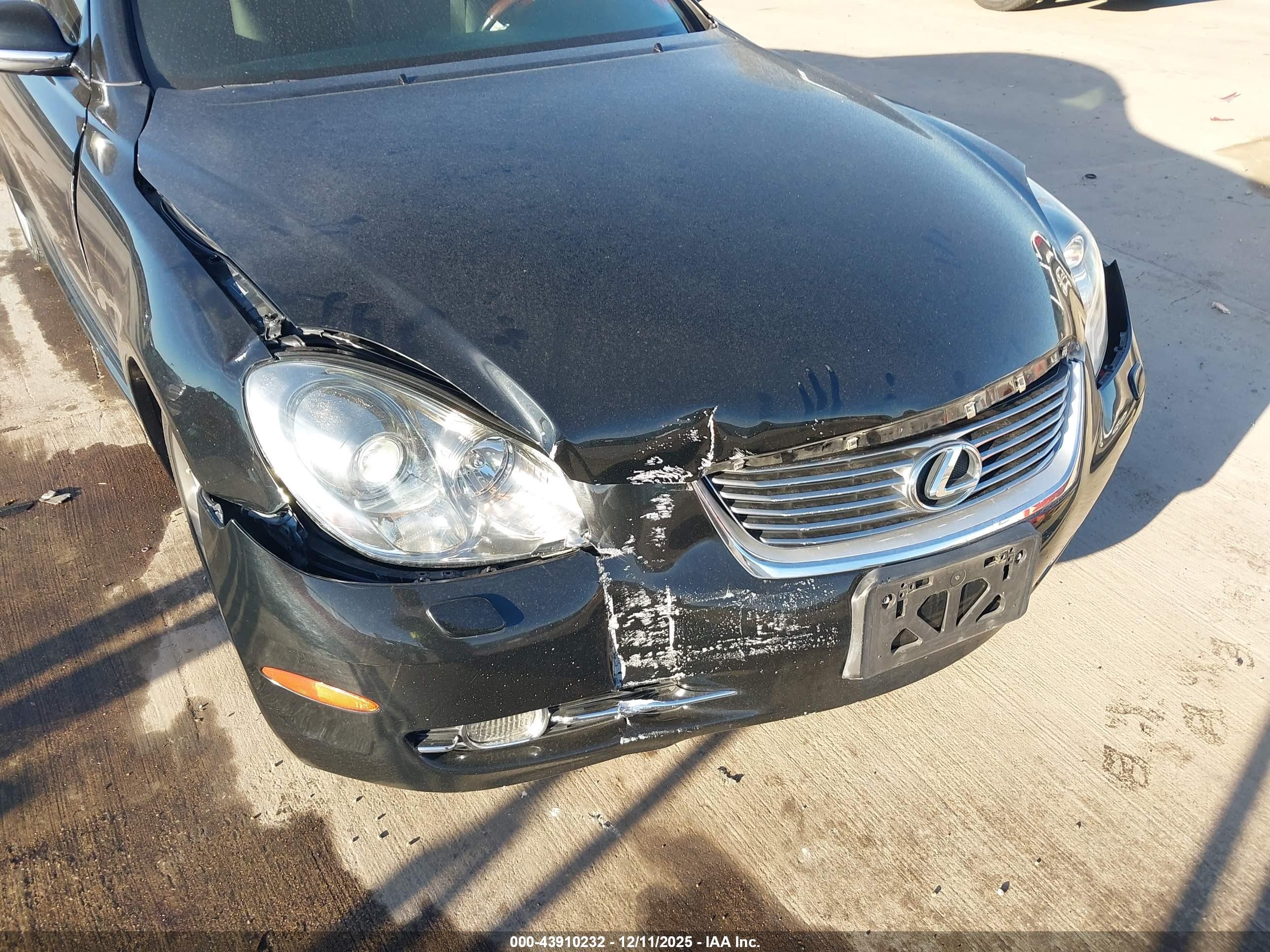 2008 Lexus Sc 430   Black vin: JTHFN45Y089020241