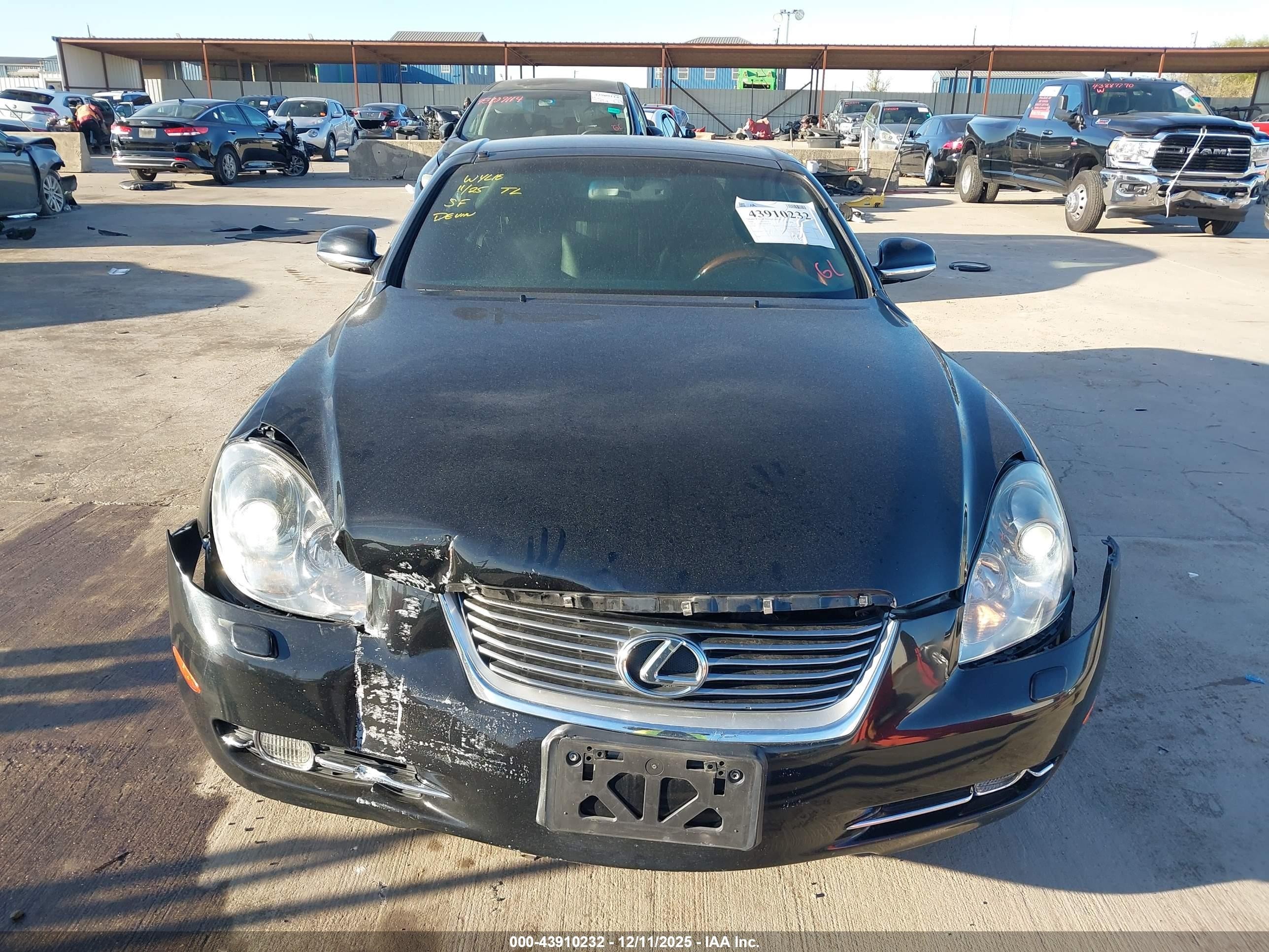 2008 Lexus Sc 430   Black vin: JTHFN45Y089020241