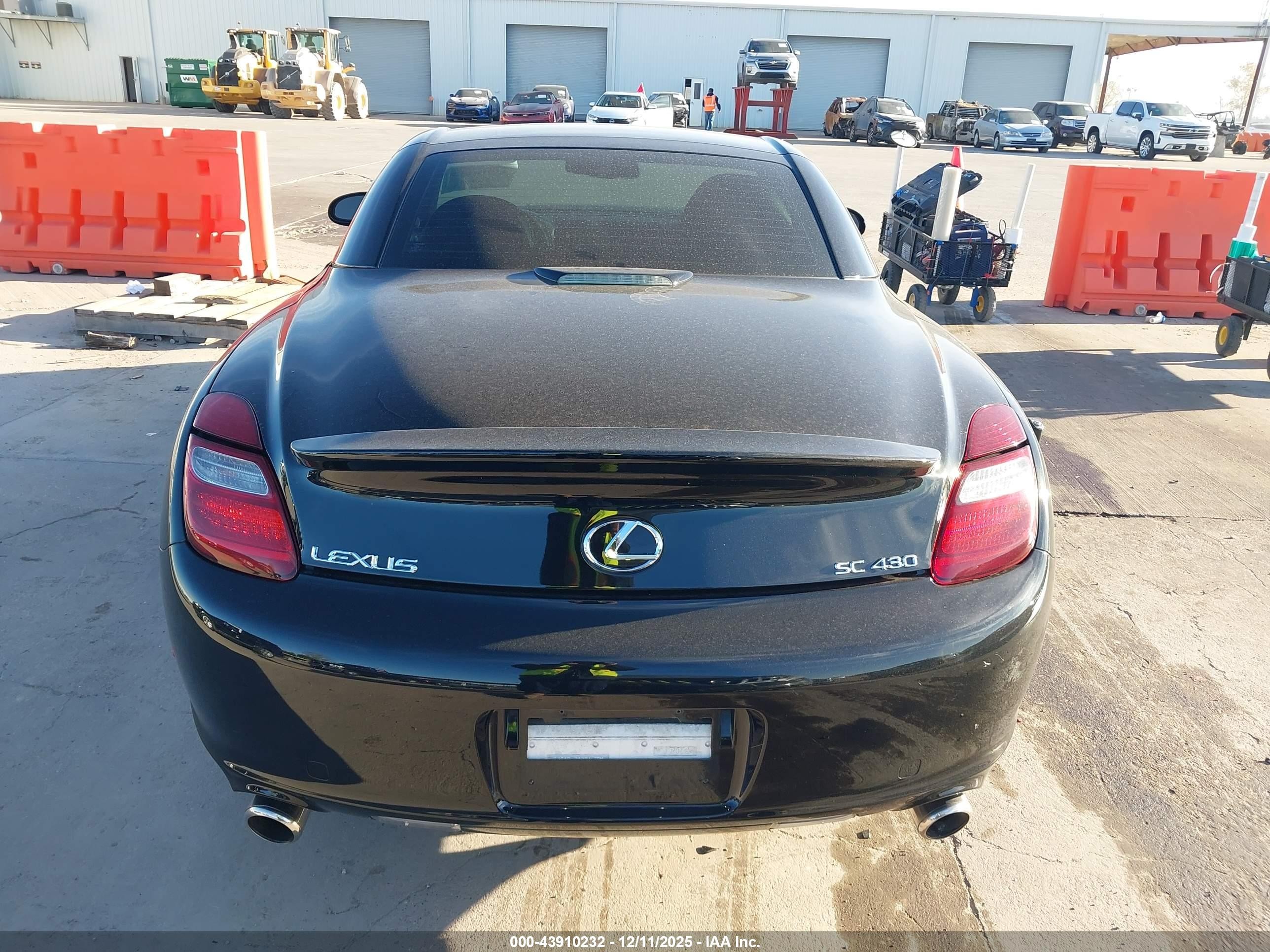 2008 Lexus Sc 430   Black vin: JTHFN45Y089020241