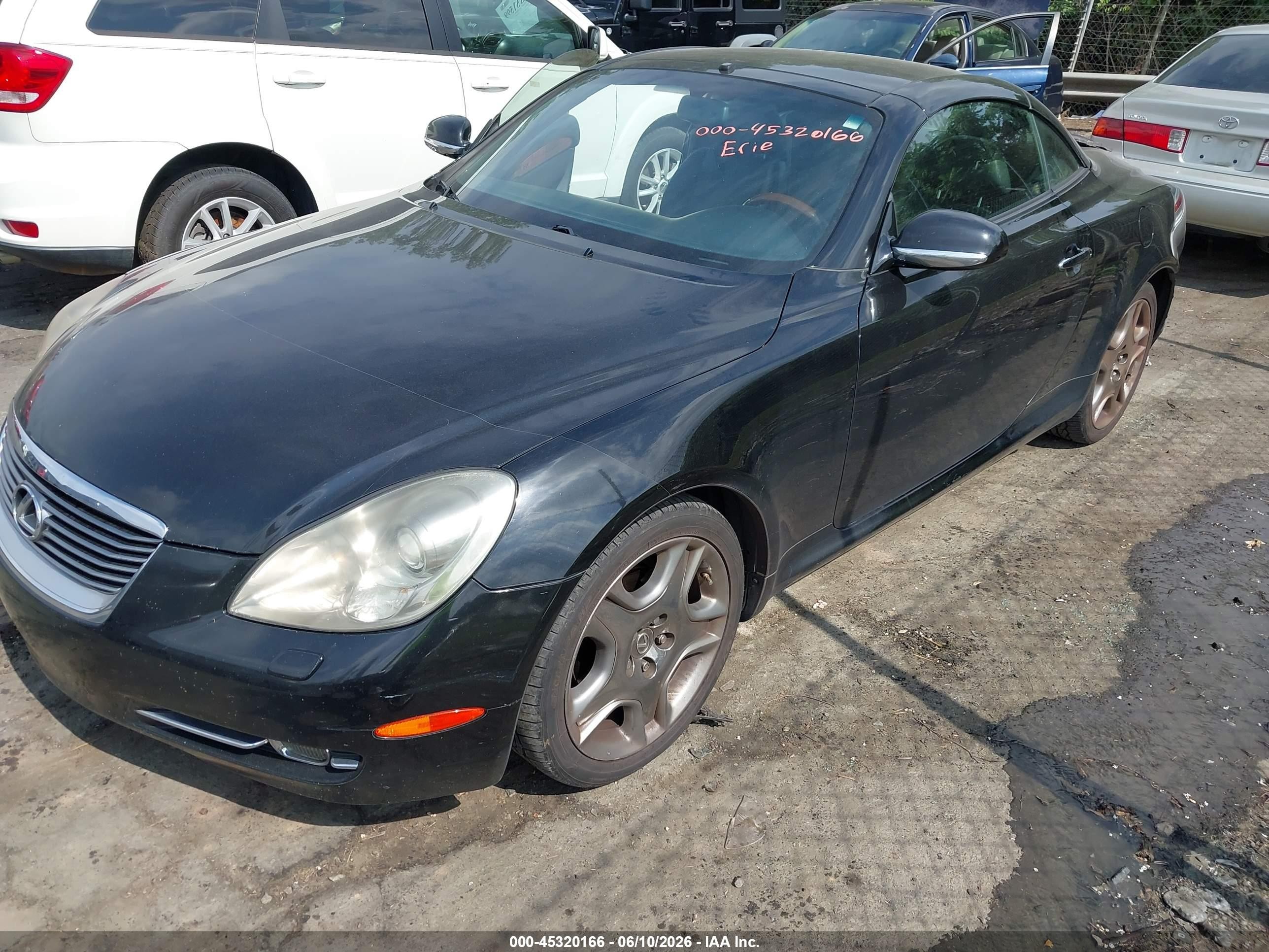 2008 Lexus Sc 430   Черный vin: JTHFN45Y089020269