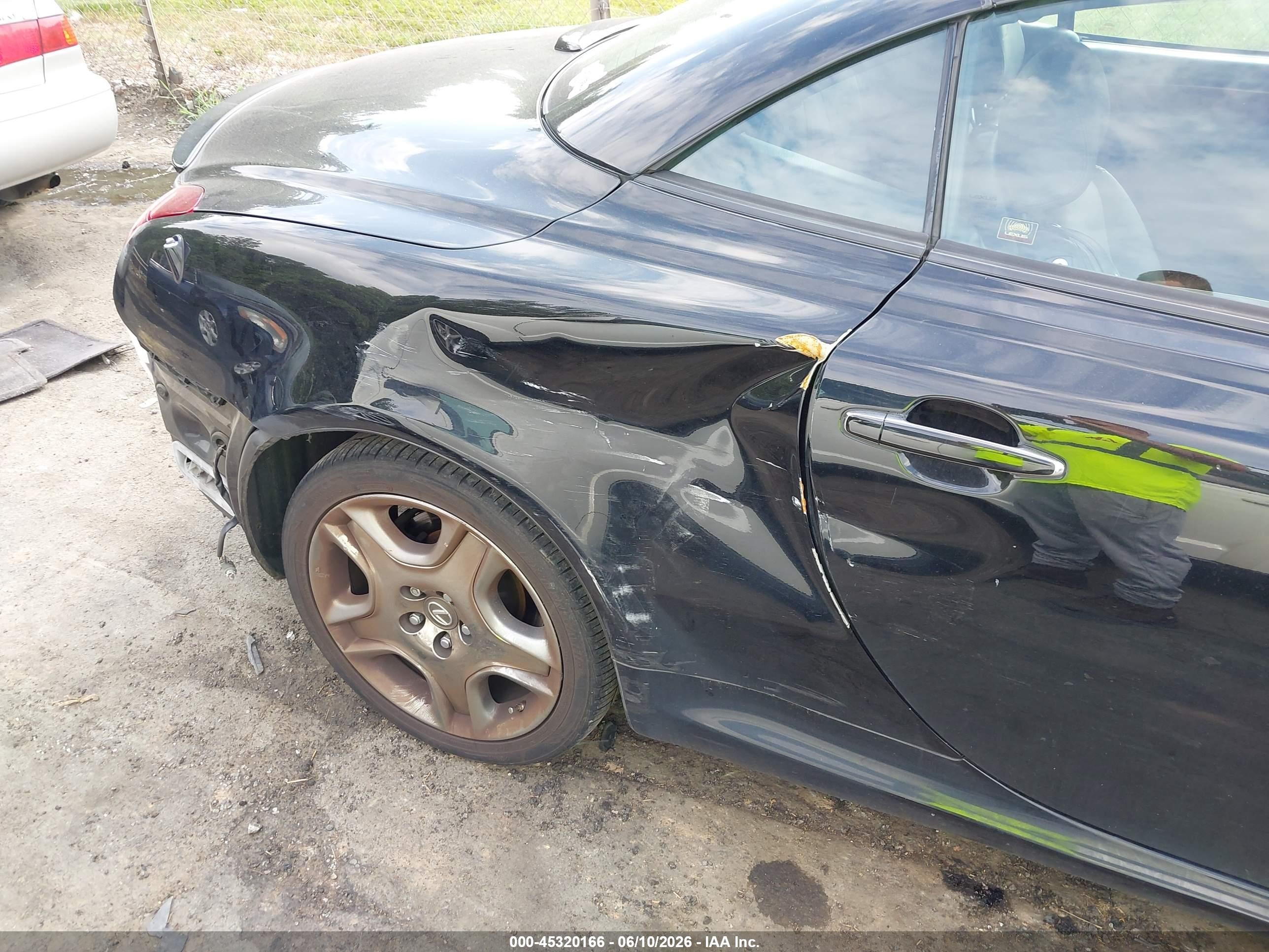 2008 Lexus Sc 430   Черный vin: JTHFN45Y089020269