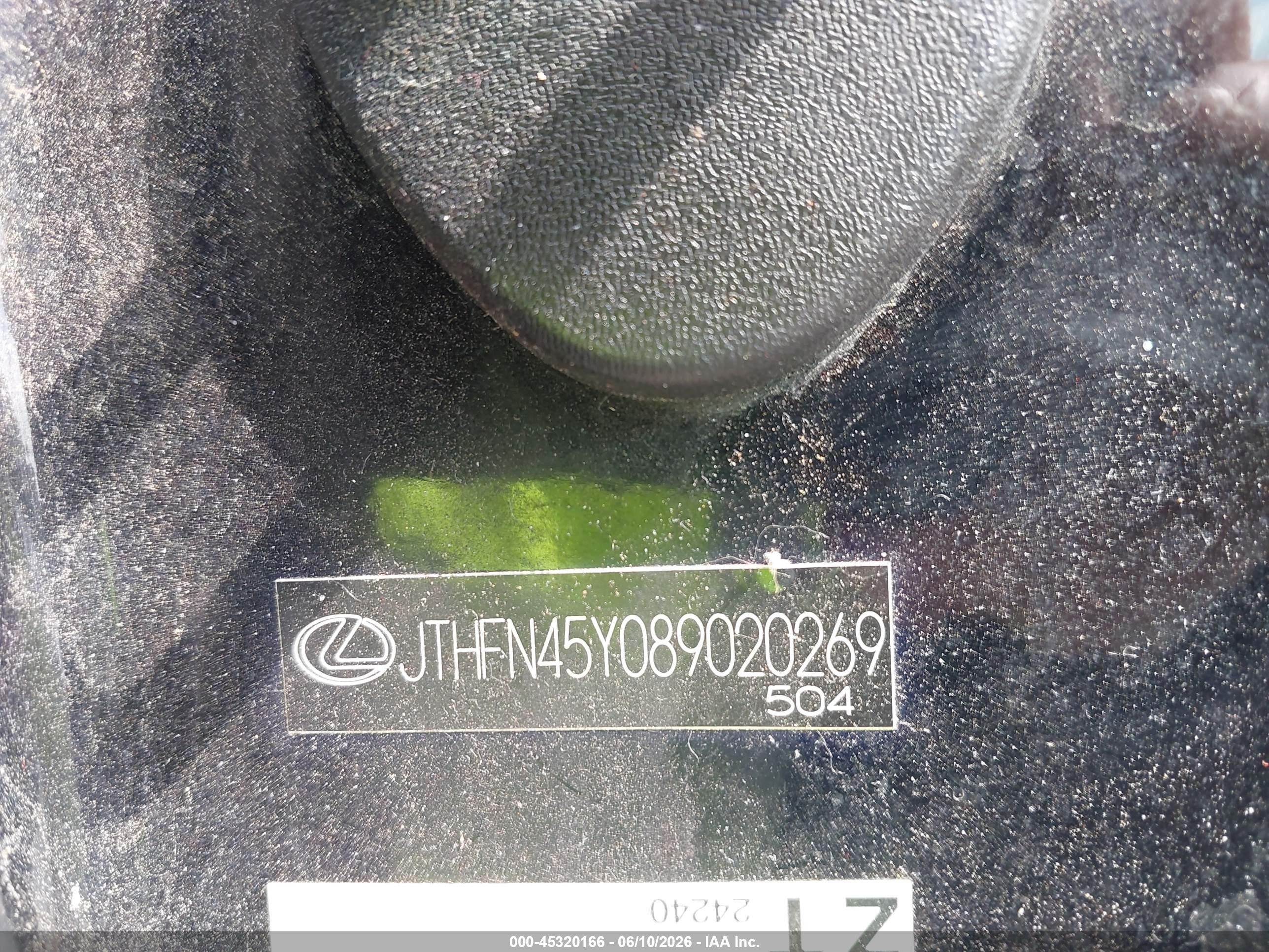 2008 Lexus Sc 430   Черный vin: JTHFN45Y089020269