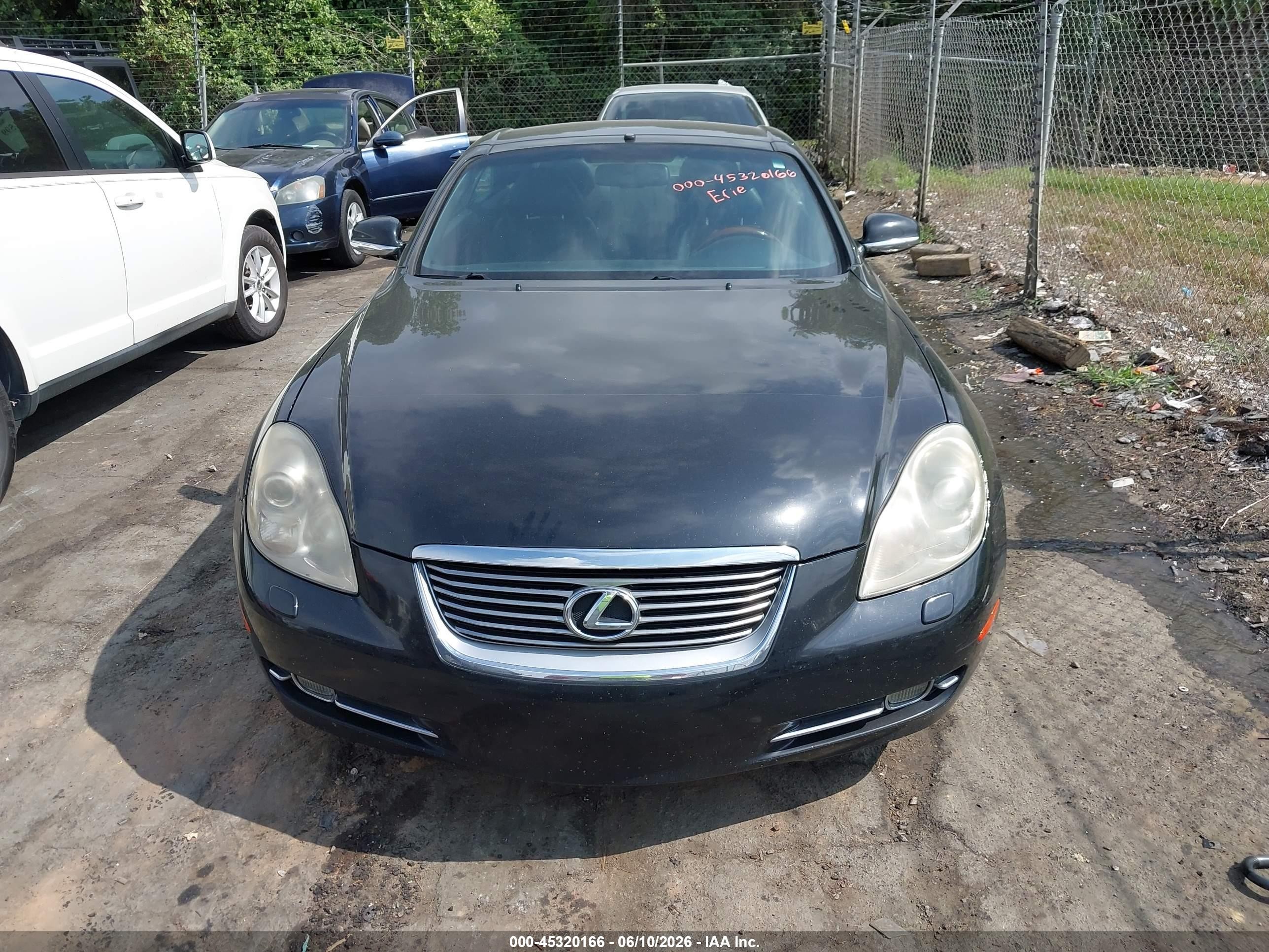 2008 Lexus Sc 430   Черный vin: JTHFN45Y089020269
