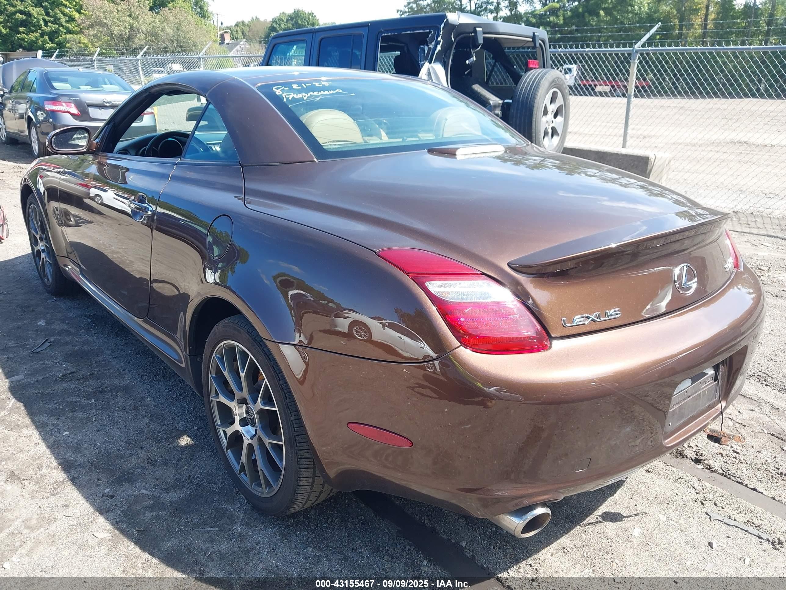 2008 Lexus Sc 430   Brown vin: JTHFN45Y189016408