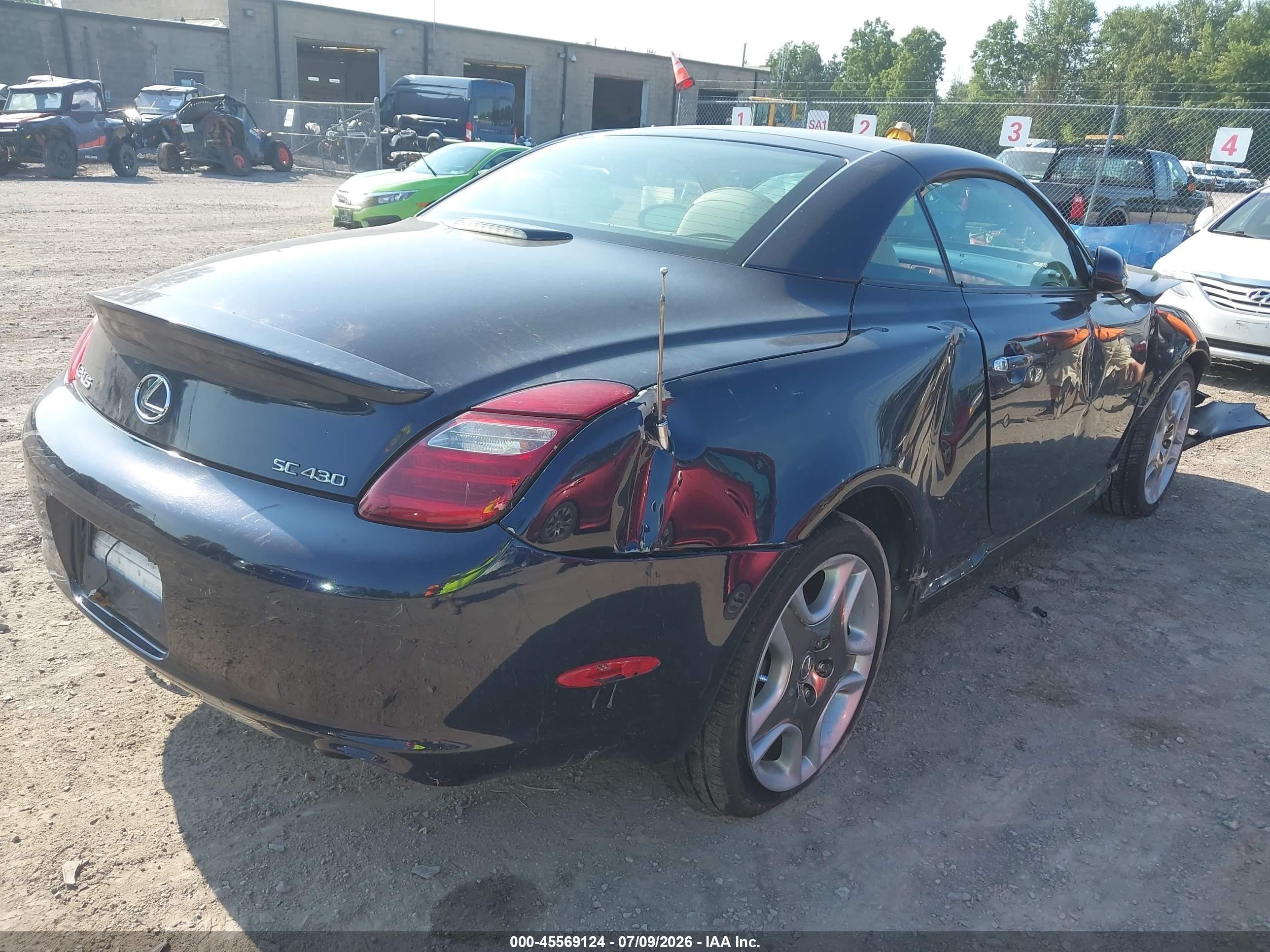 2008 Lexus Sc 430   Dark Blue vin: JTHFN45Y189019986