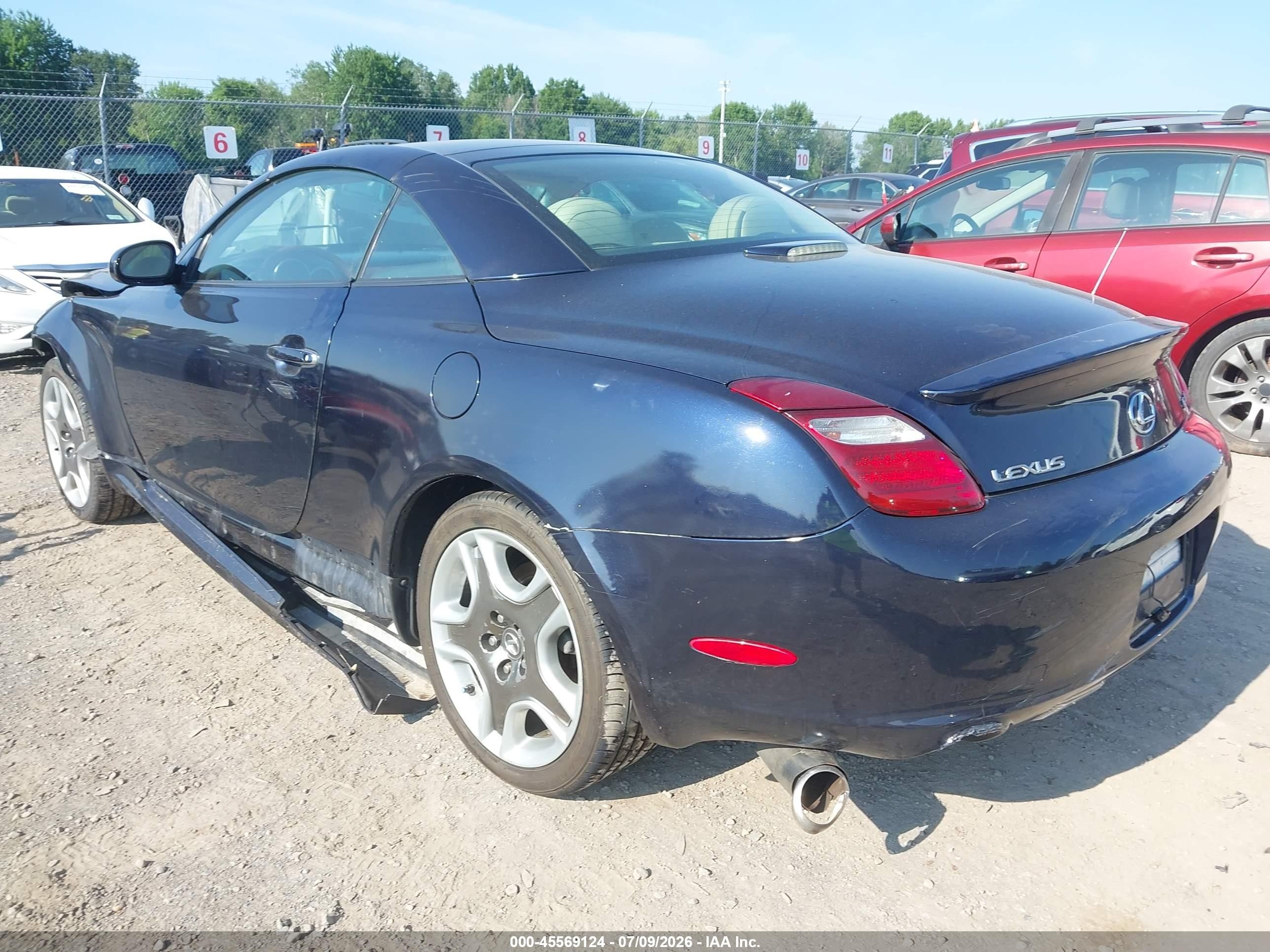2008 Lexus Sc 430   Dark Blue vin: JTHFN45Y189019986