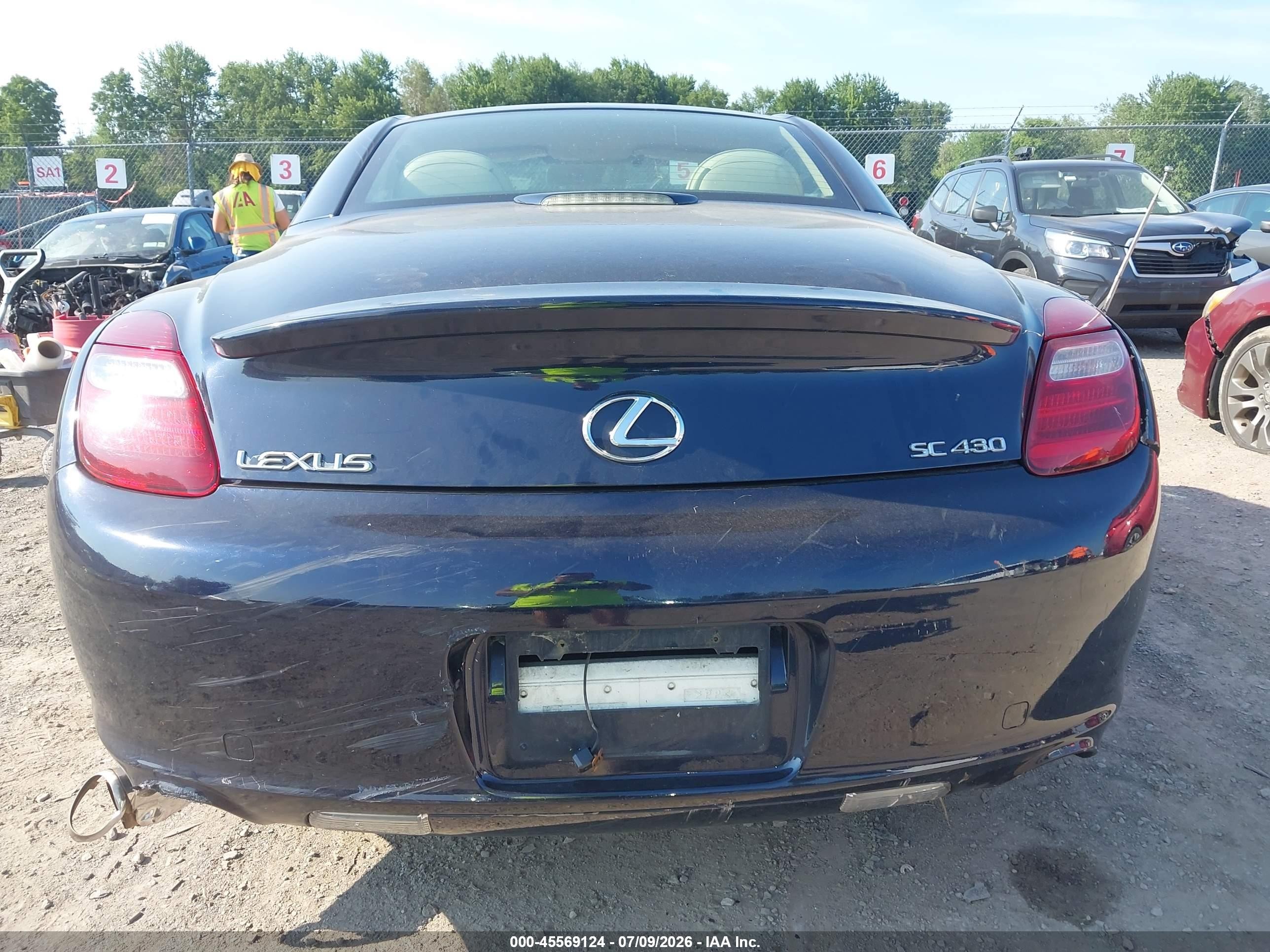 2008 Lexus Sc 430   Dark Blue vin: JTHFN45Y189019986