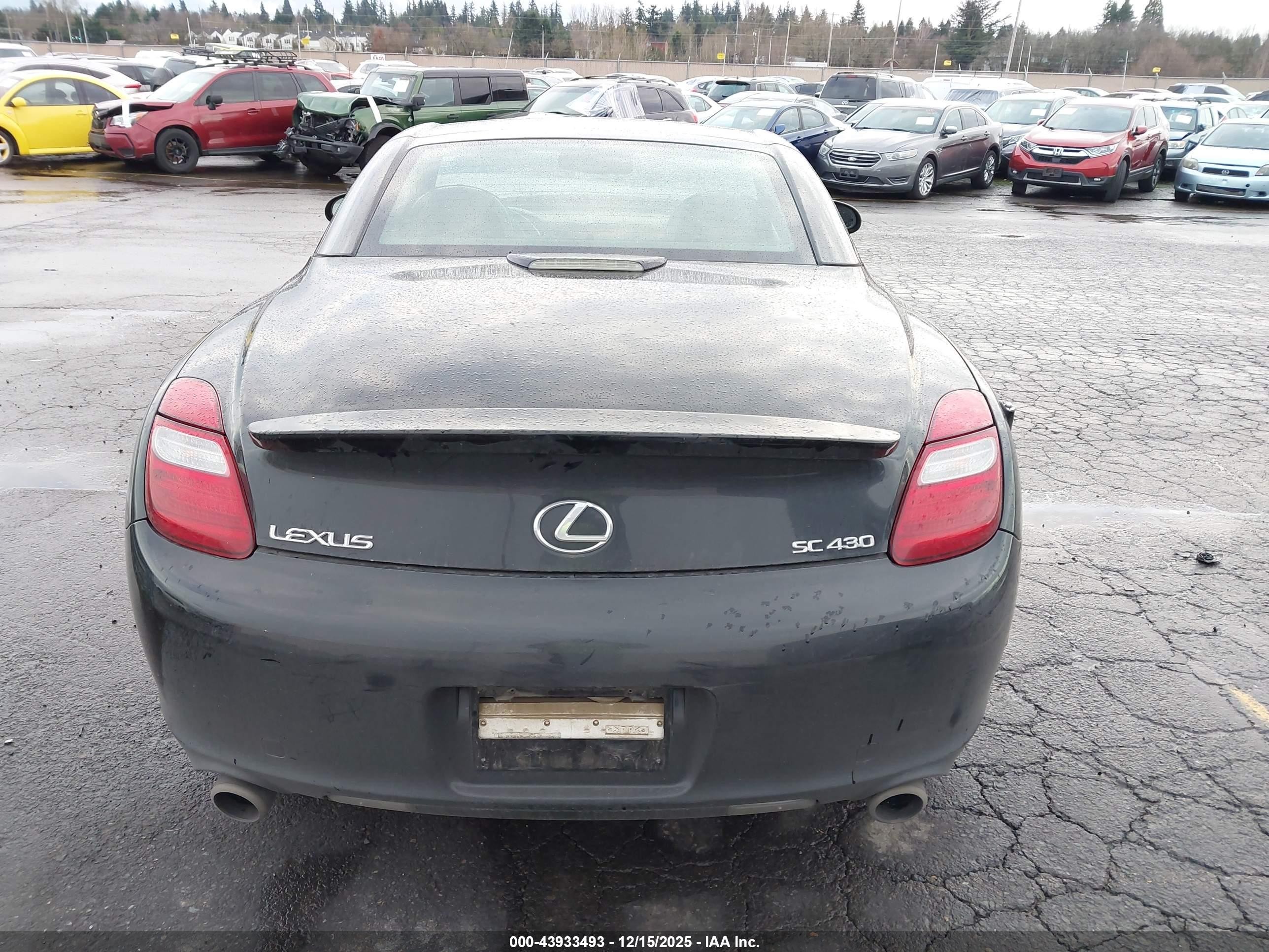 2007 Lexus Sc 430   Black vin: JTHFN45Y479014649